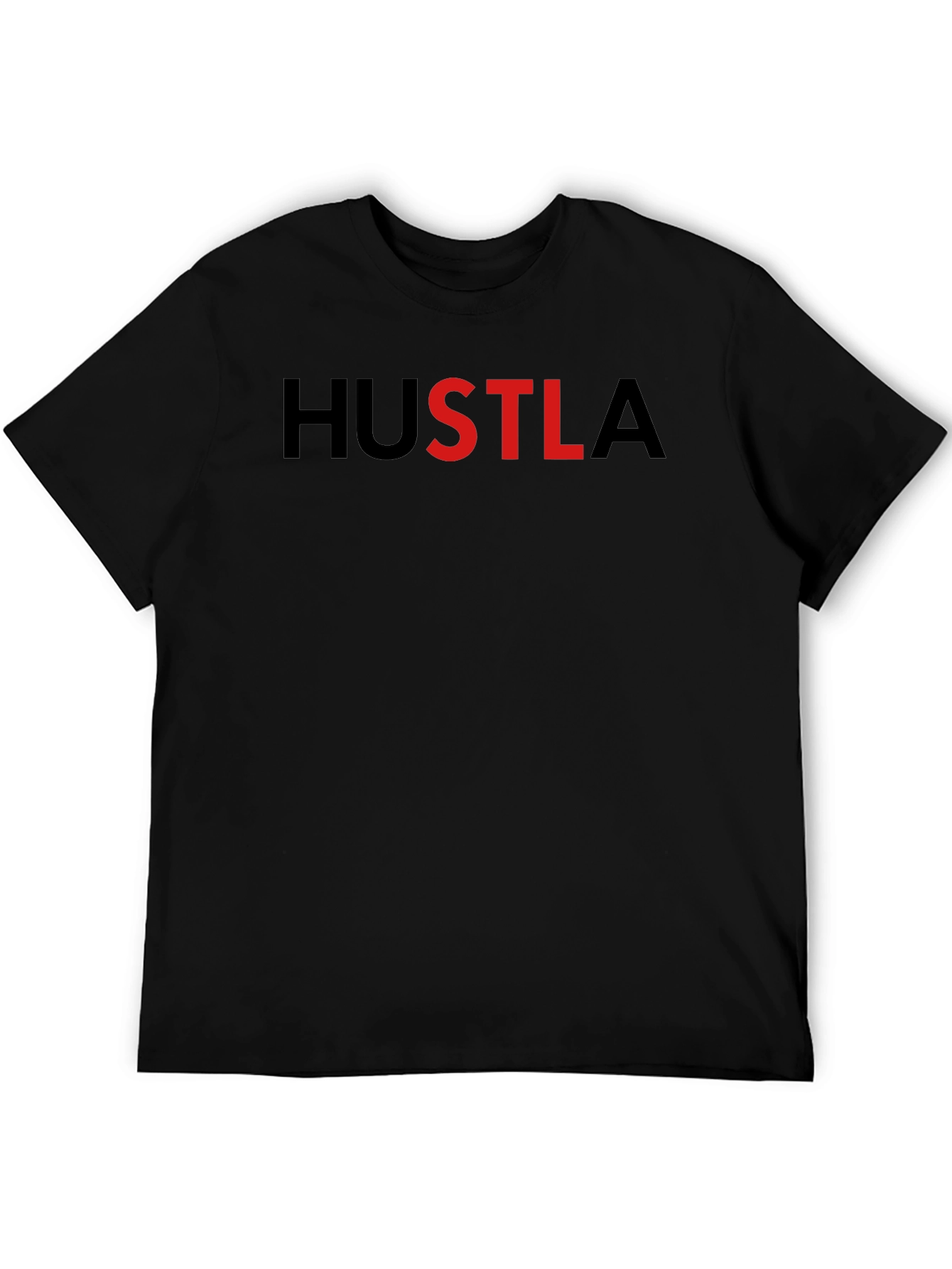 HUSTLA Graphic T-Shirt - Black Crew Neck Tee