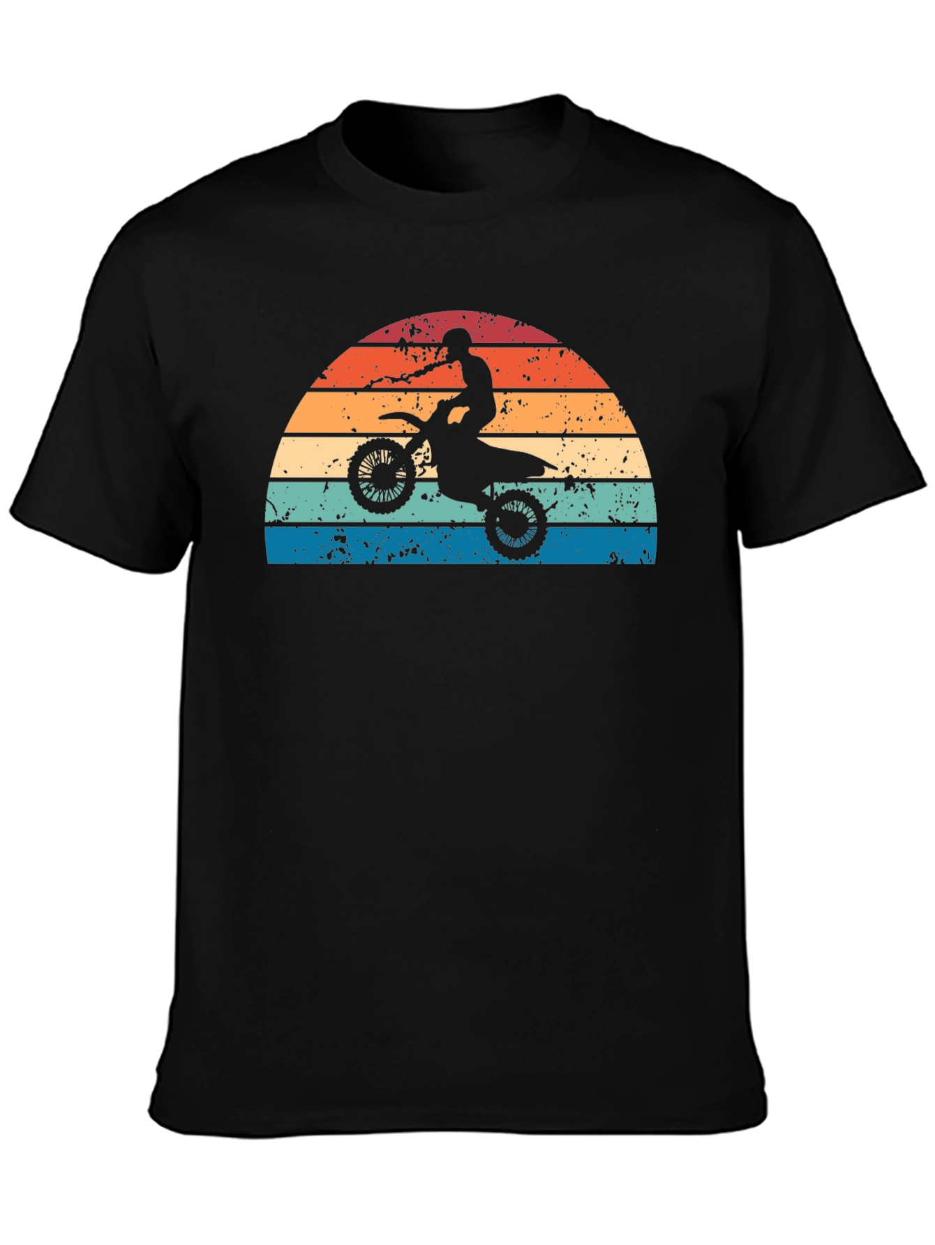 Retro Motocross Sunset Graphic Tee