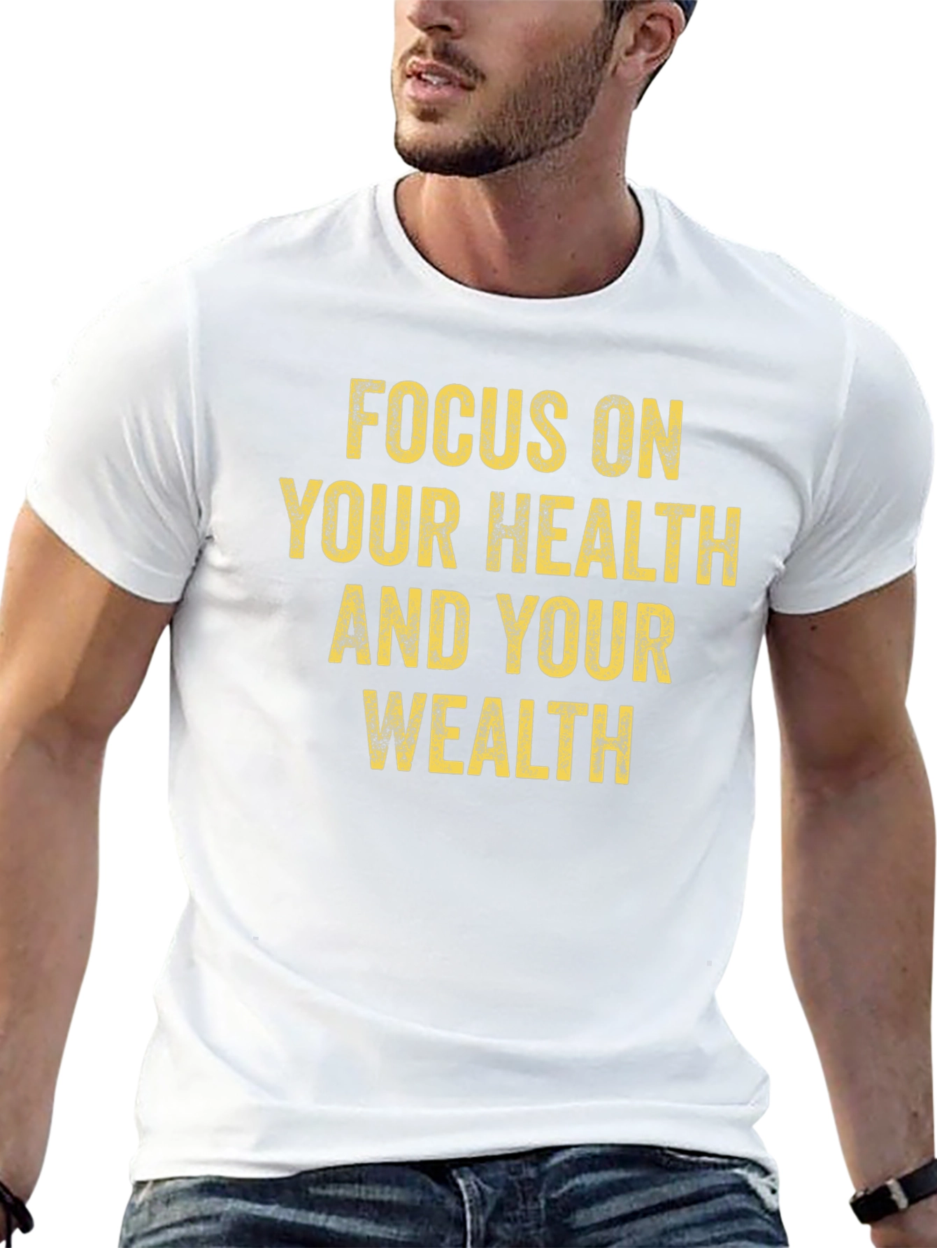 Focus on Health and Wealth Black T-Shirt