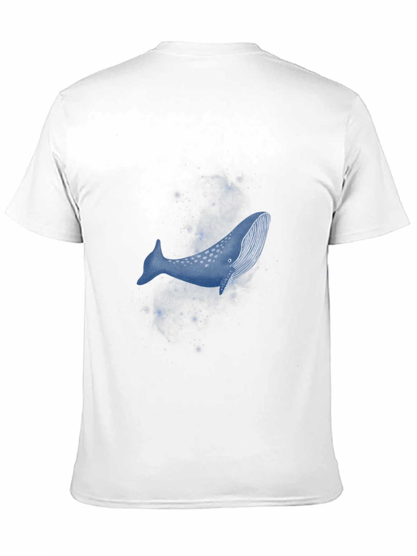 Cosmic Whale Graphic Tee - Black Cotton T-Shirt