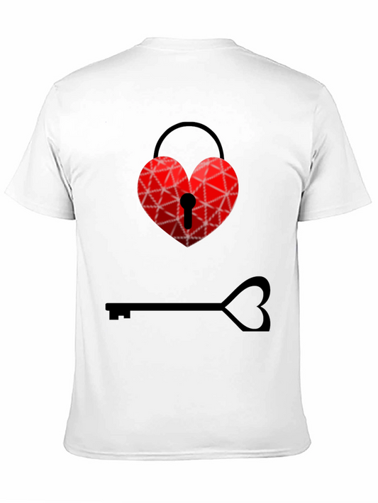 Heart Lock & Key T-Shirt - Love Unlock Graphic Tee