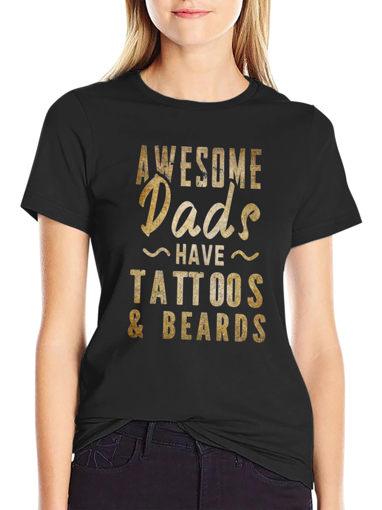 Awesome Dads Tattoos & Beards Graphic Tee