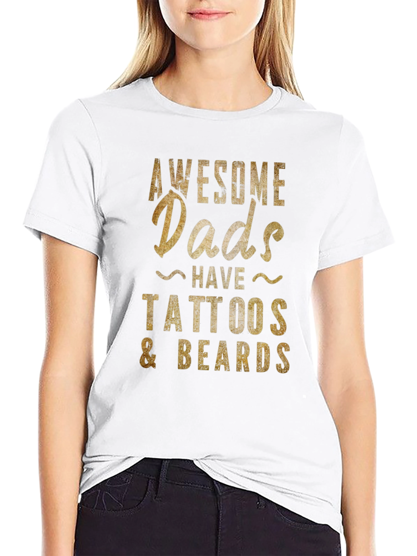 Awesome Dads Tattoos & Beards Graphic Tee