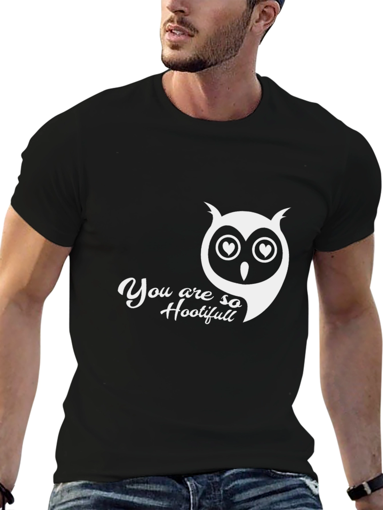 You Are So Hootiful Black T-Shirt