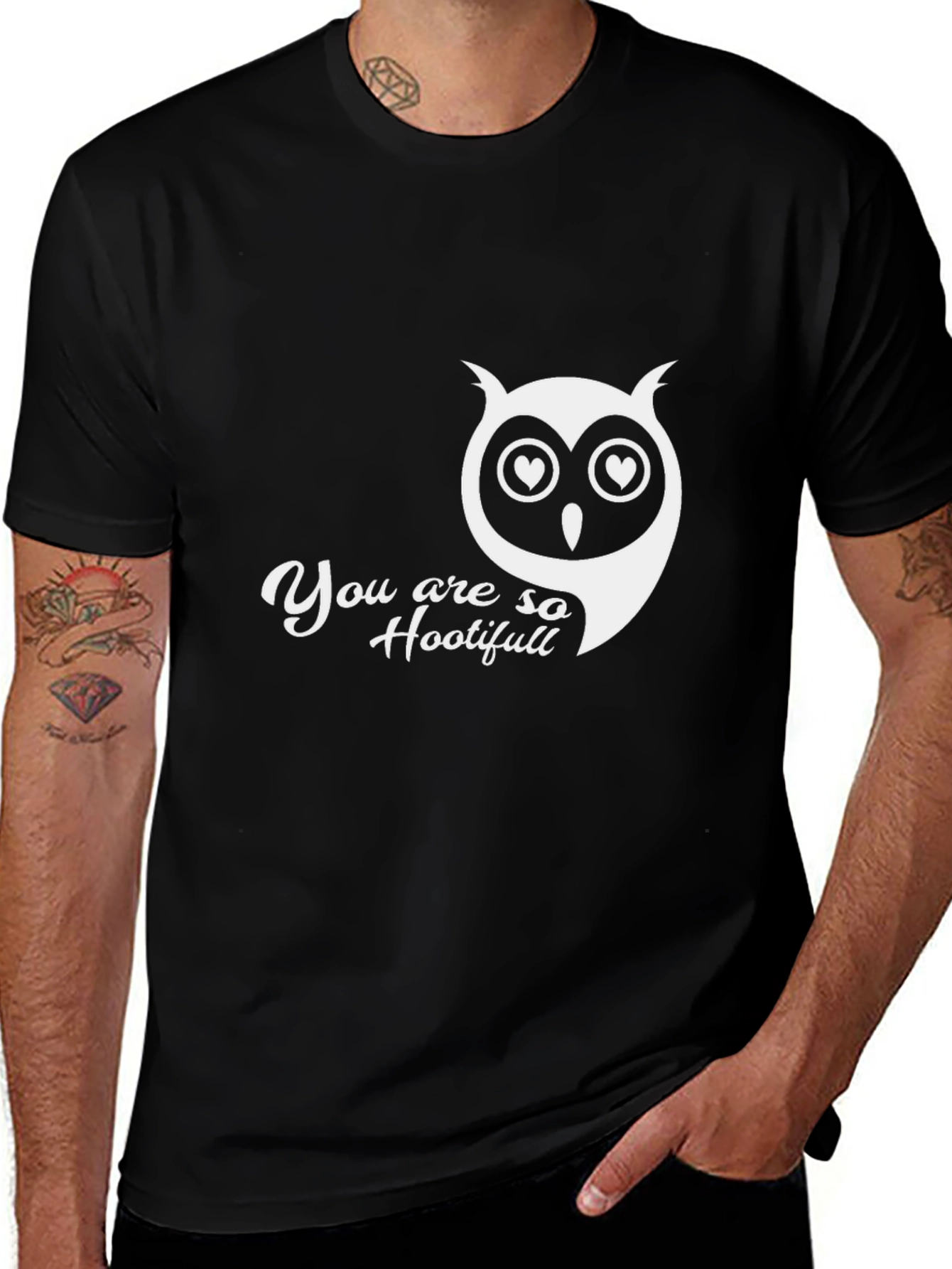 You Are So Hootiful Black T-Shirt