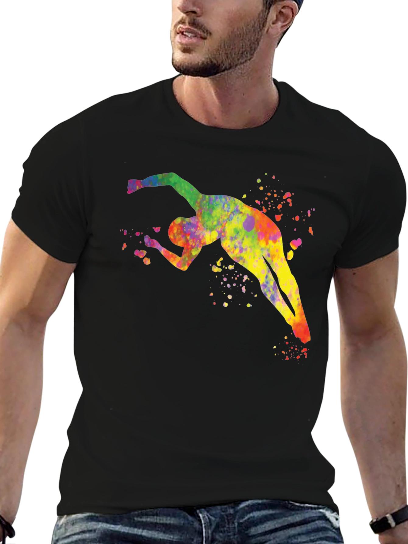 Watercolor Skydiver Graphic Tee