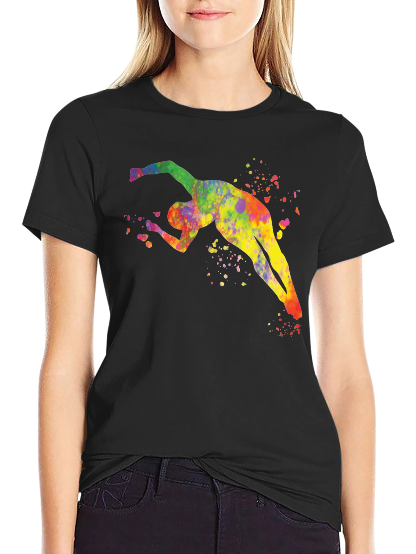 Watercolor Skydiver Graphic Tee