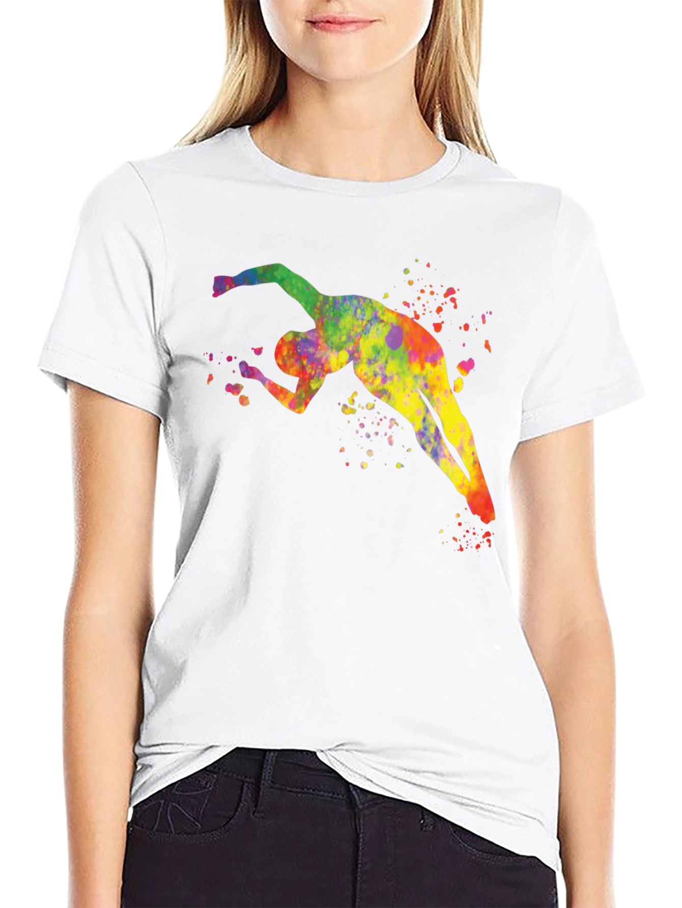 Watercolor Skydiver Graphic Tee