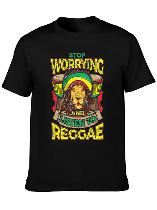 Reggae Lion Graphic Tee - Black