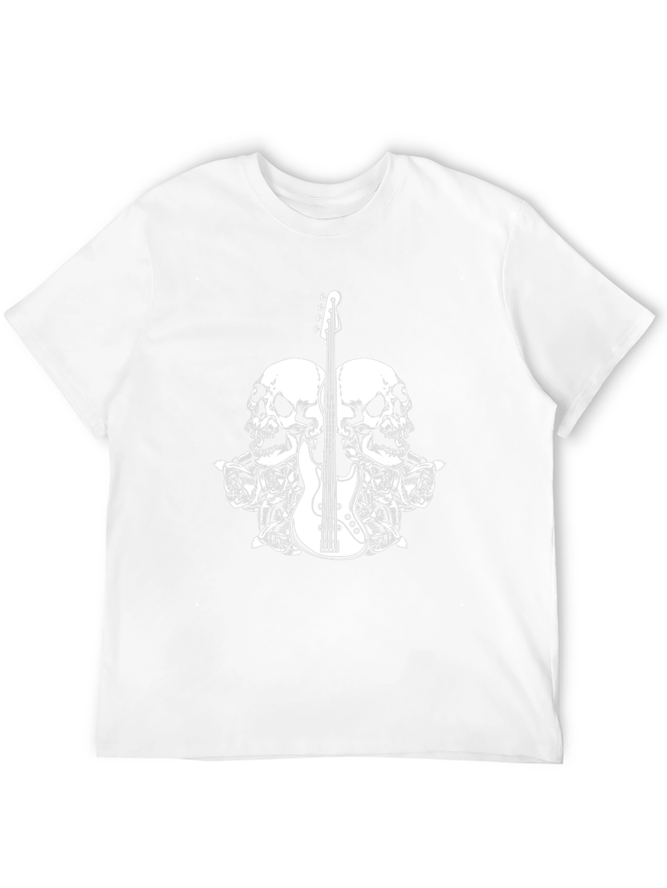 Skull & Guitar Graphic Tee - Mens Black T-Shirt