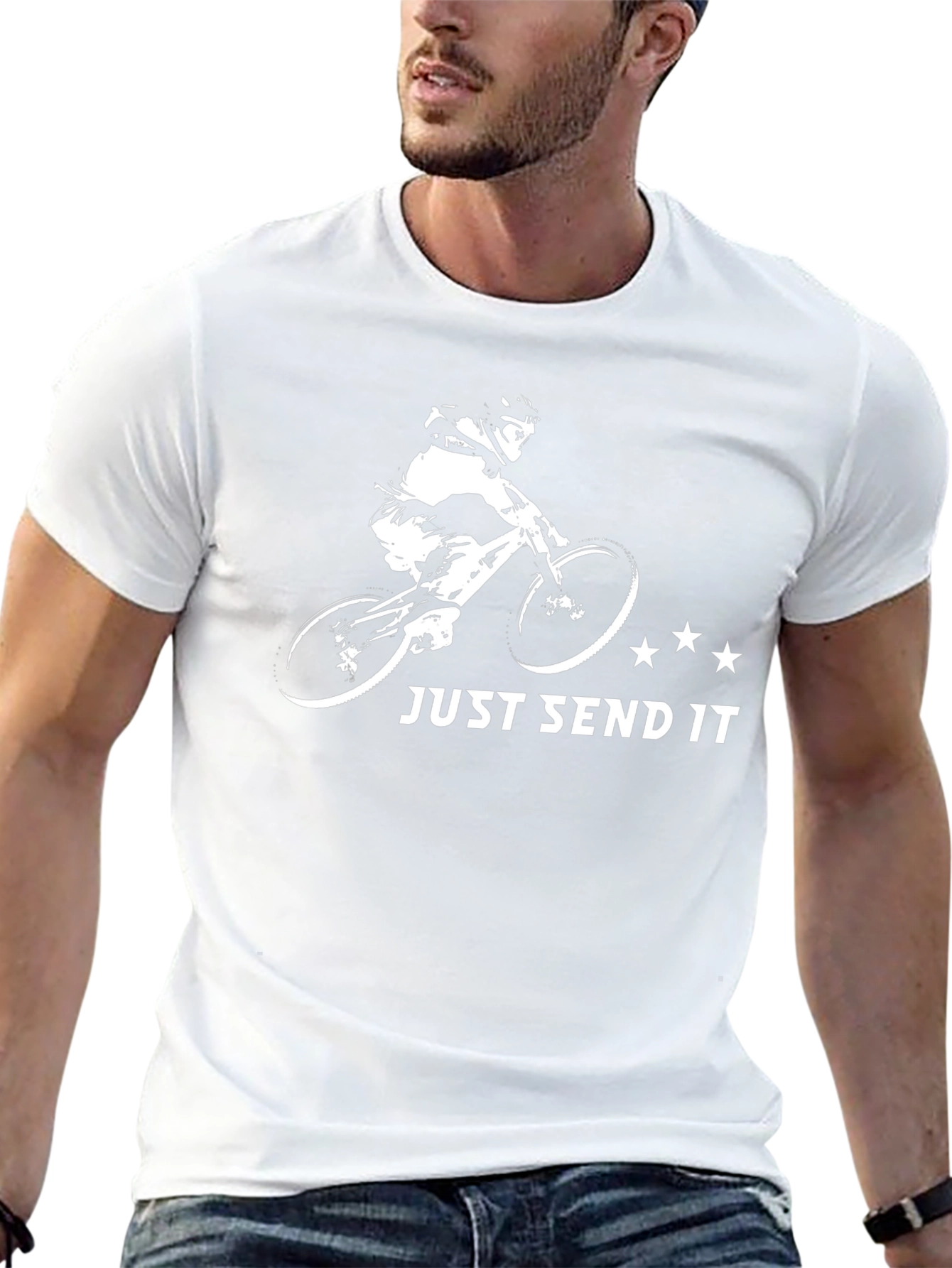 Just Send It Mountain Bike Graphic T-Shirt