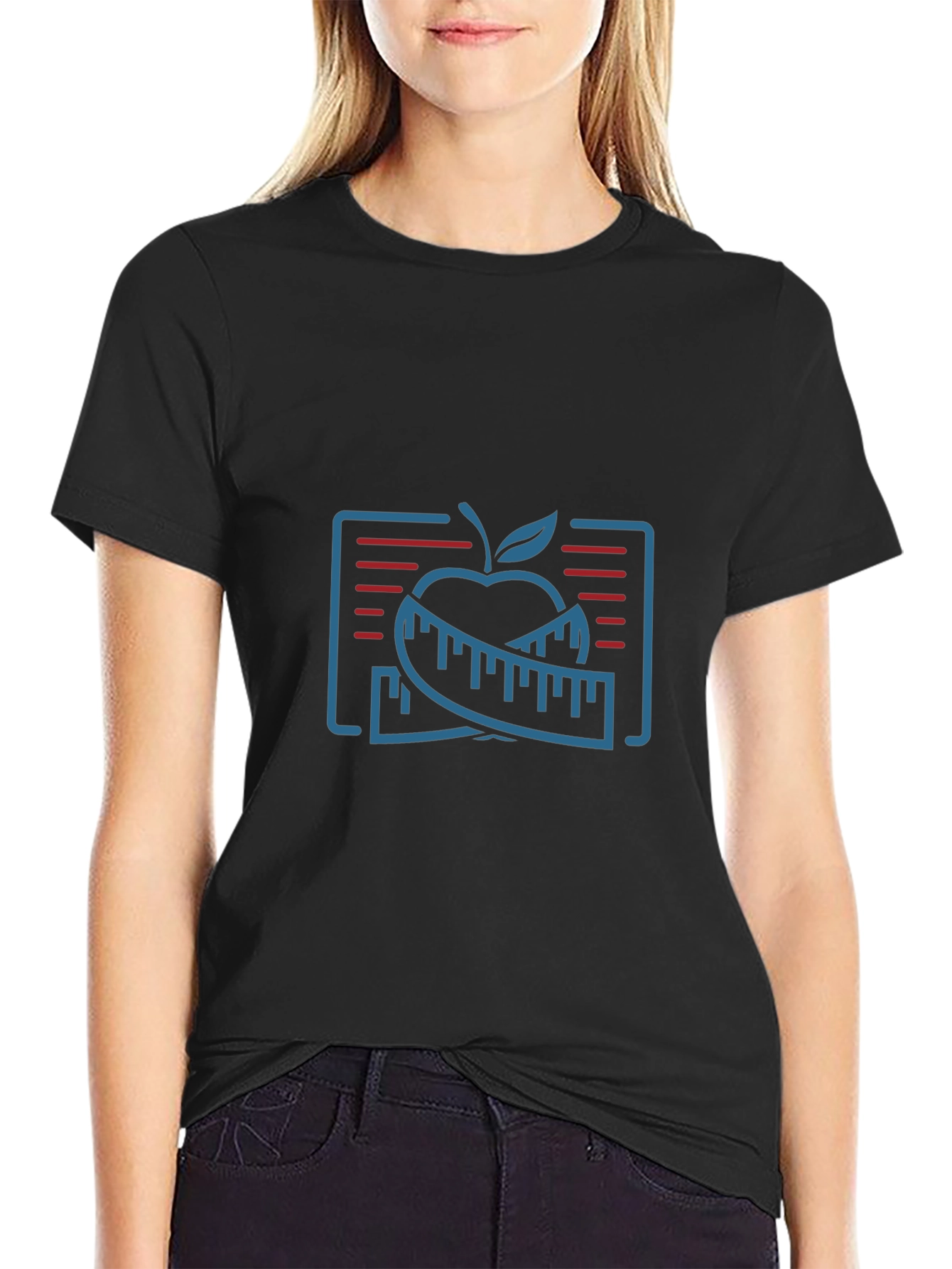 Fitness Apple Graphic T-Shirt - Slim Fit