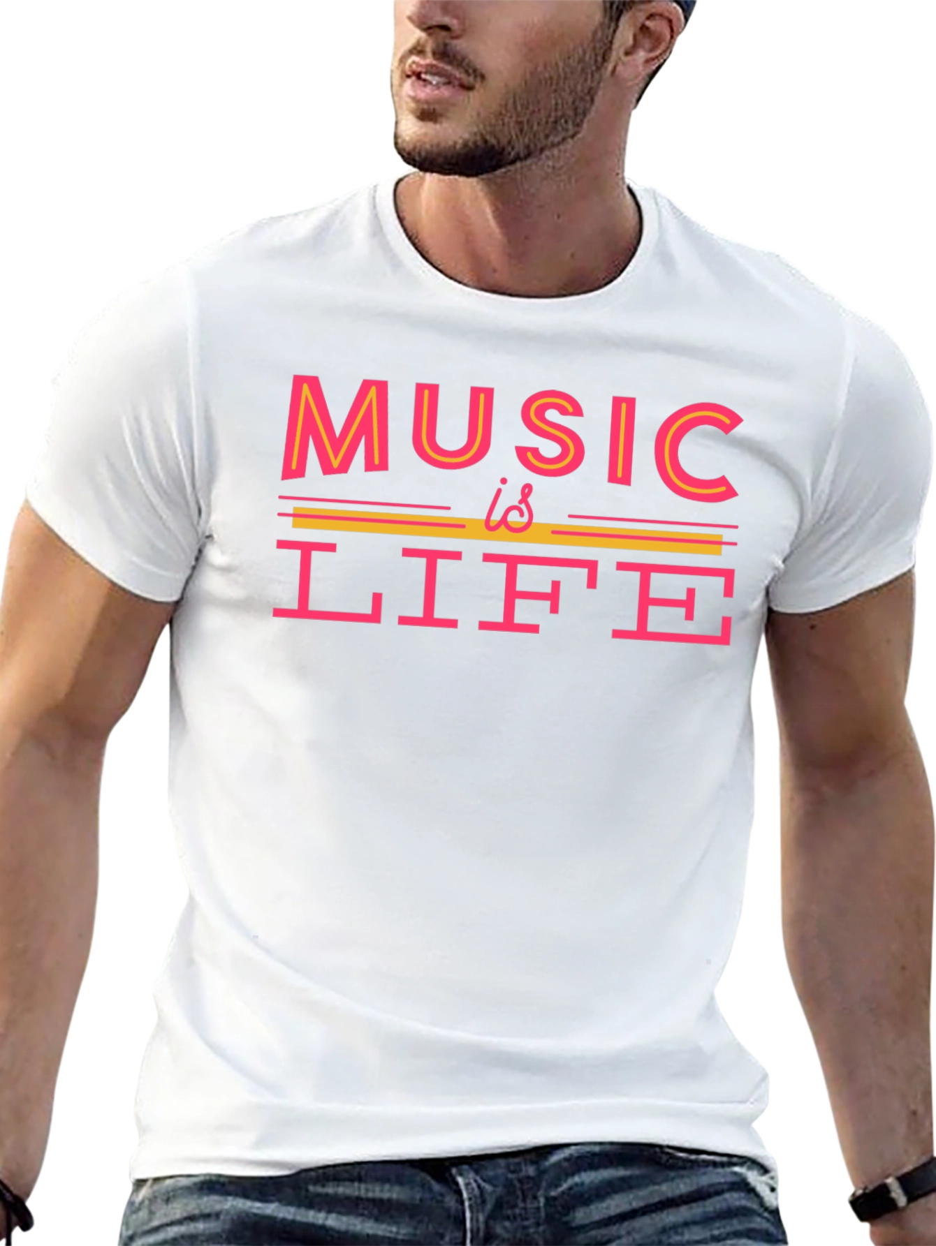 Music Is Life Graphic T-Shirt