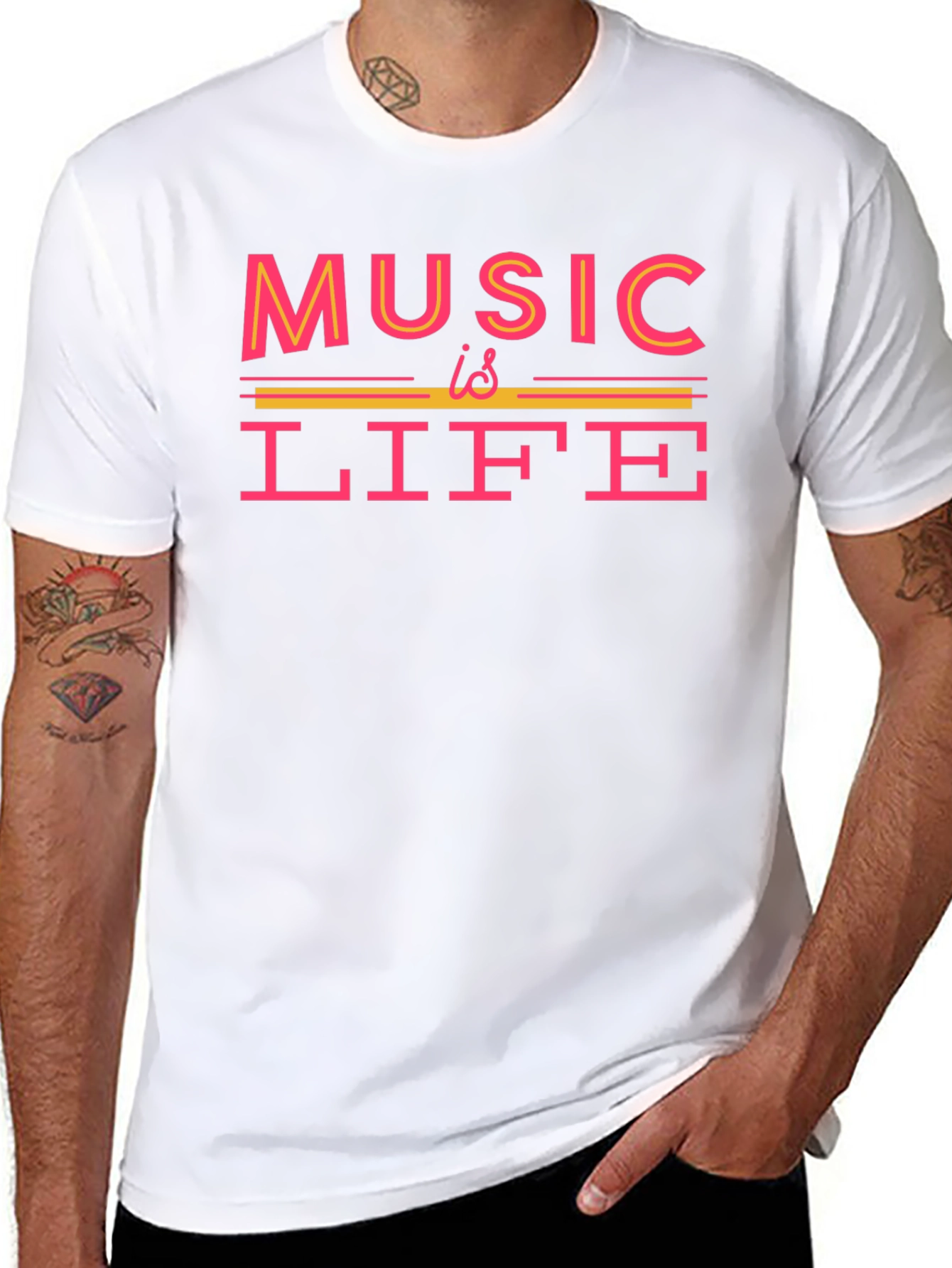 Music Is Life Graphic T-Shirt