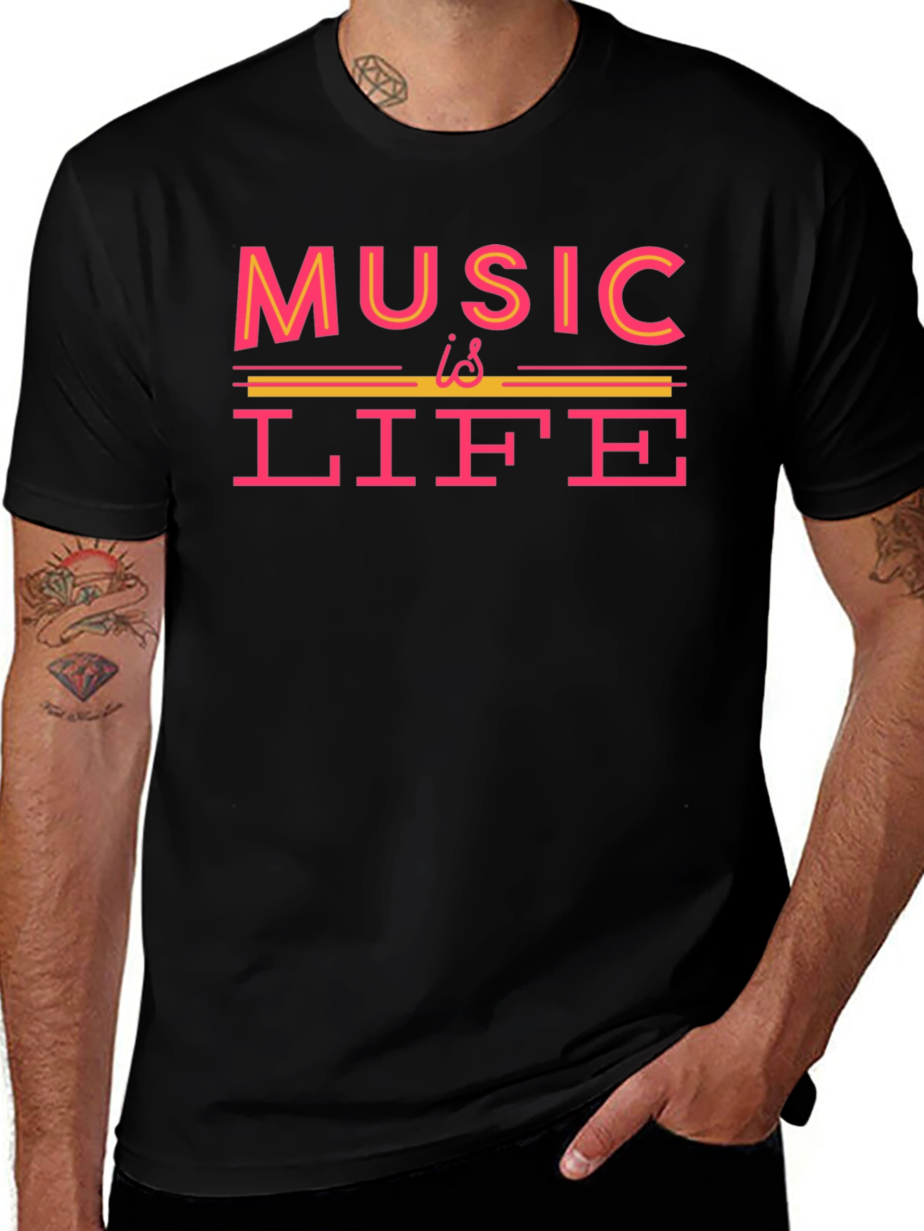 Music Is Life Graphic T-Shirt