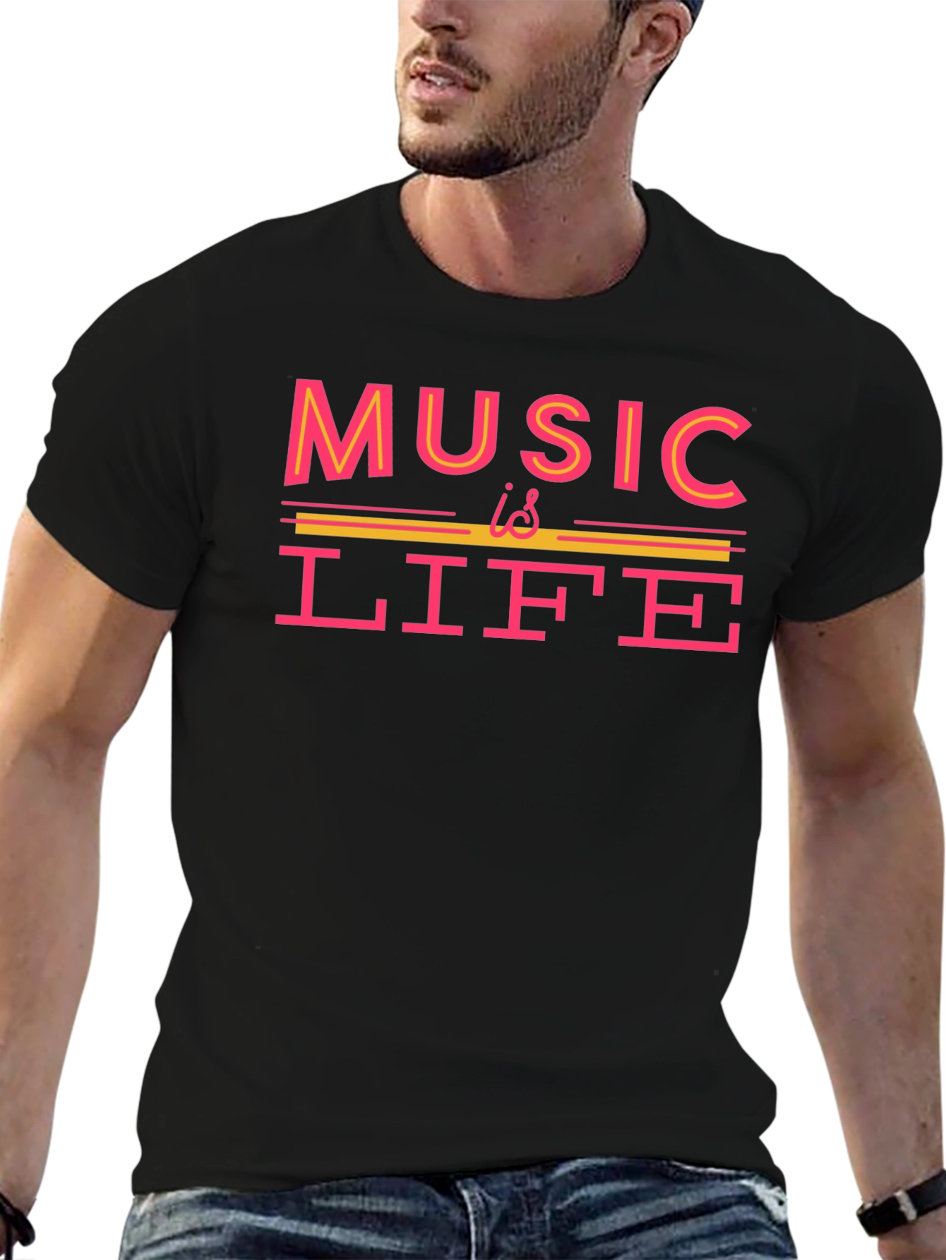 Music Is Life Graphic T-Shirt