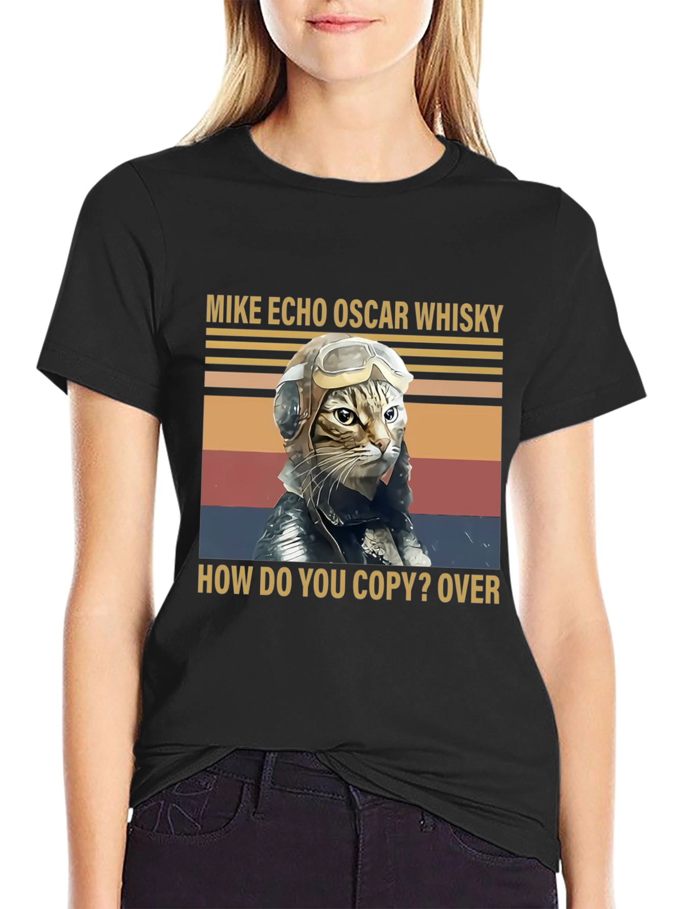 Pilot Cat T-Shirt - Funny Aviation Design