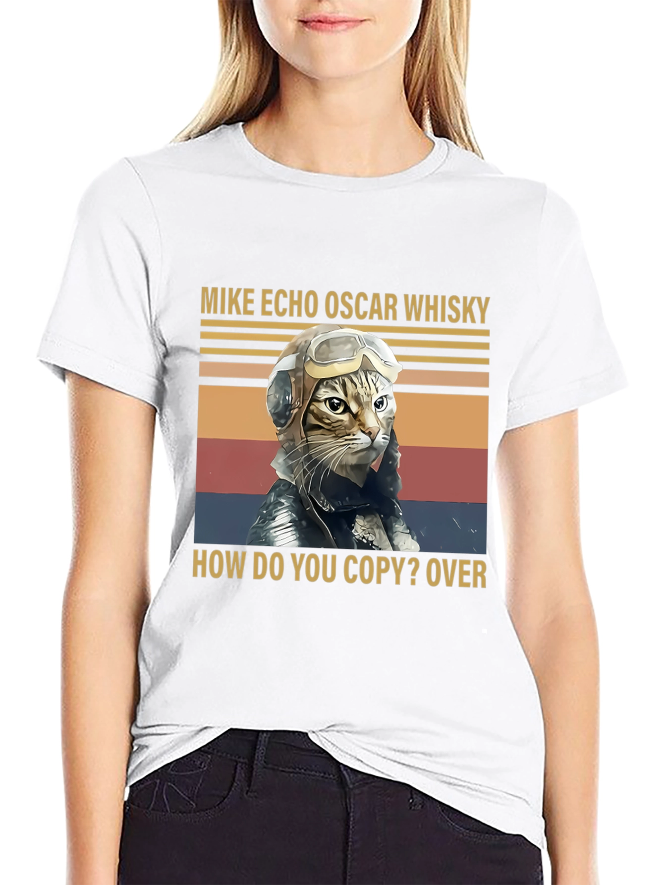 Pilot Cat T-Shirt - Funny Aviation Design