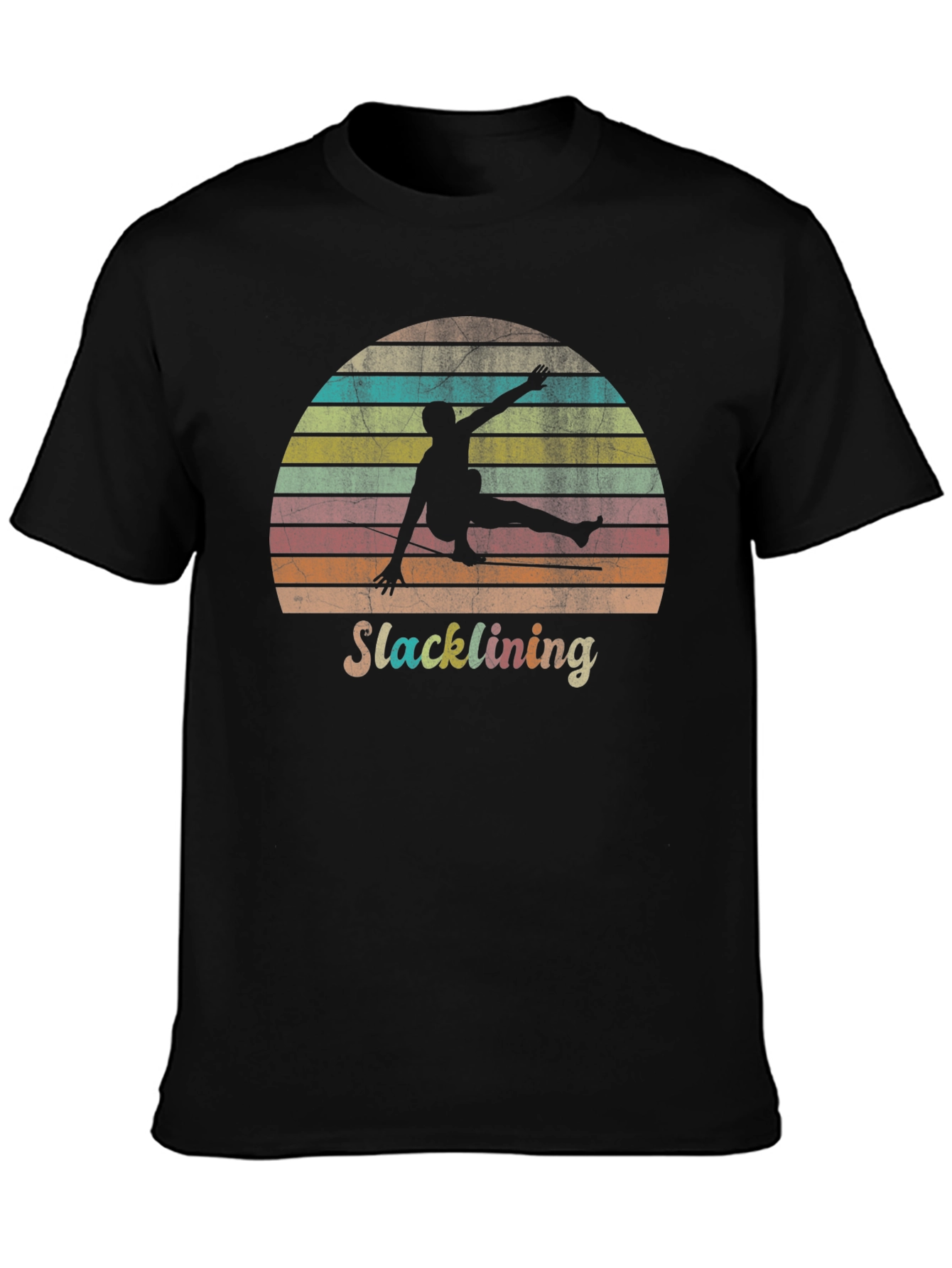 Retro Slacklining Graphic Tee - Stylish Adventure Apparel