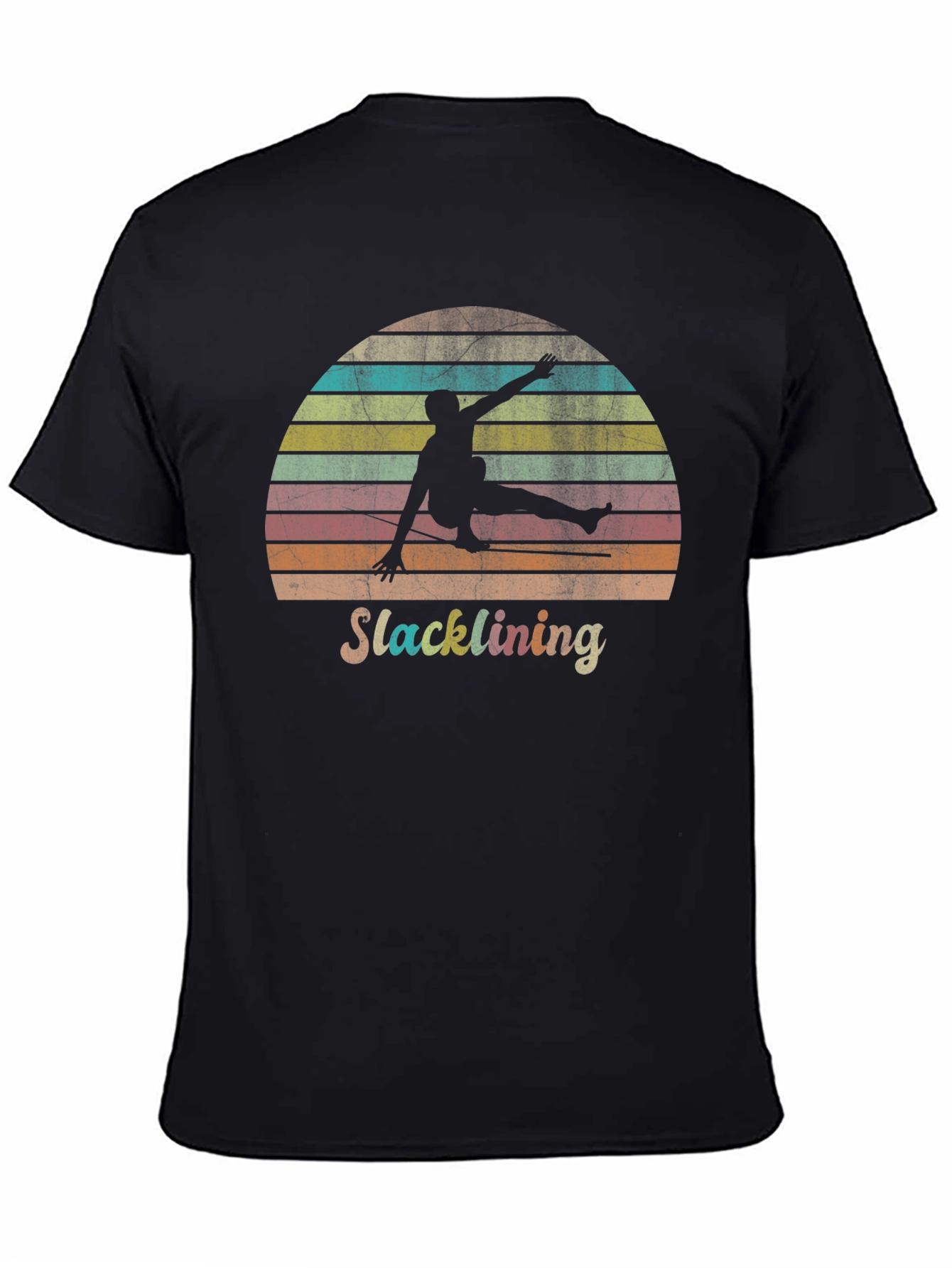 Retro Slacklining Graphic Tee - Stylish Adventure Apparel
