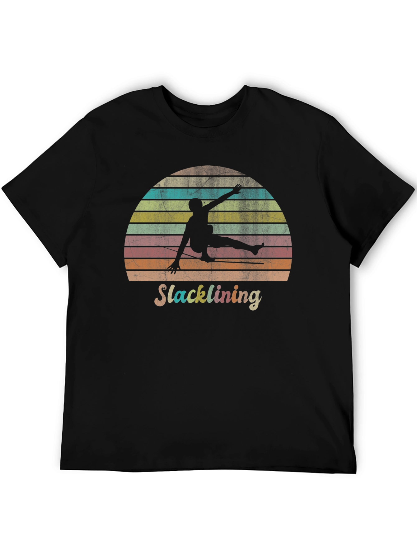 Retro Slacklining Graphic Tee - Stylish Adventure Apparel