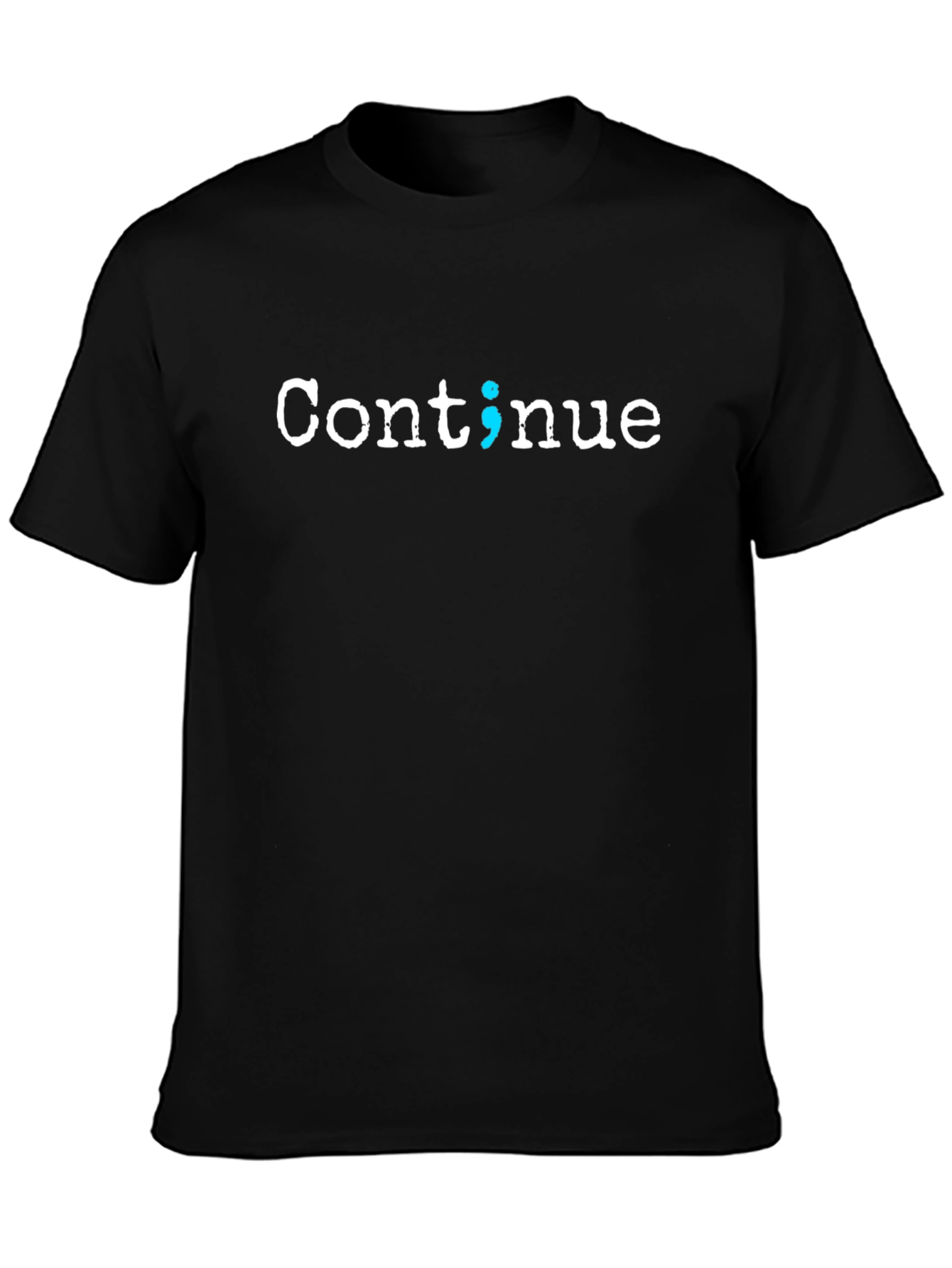 Continue Semicolon Graphic T-Shirt - Mental Health Awareness