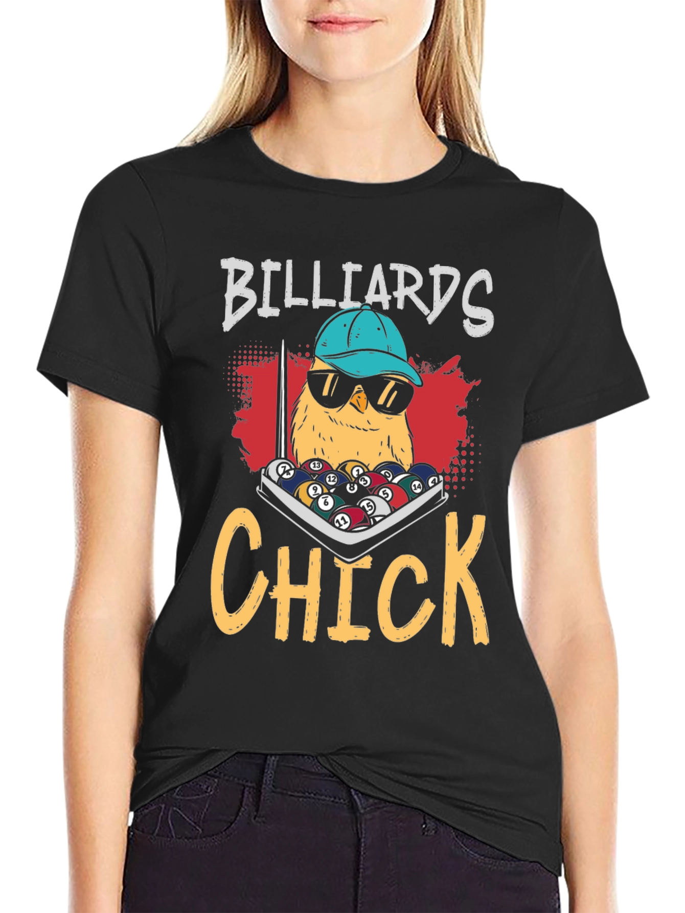 Billiards Chick Graphic Tee