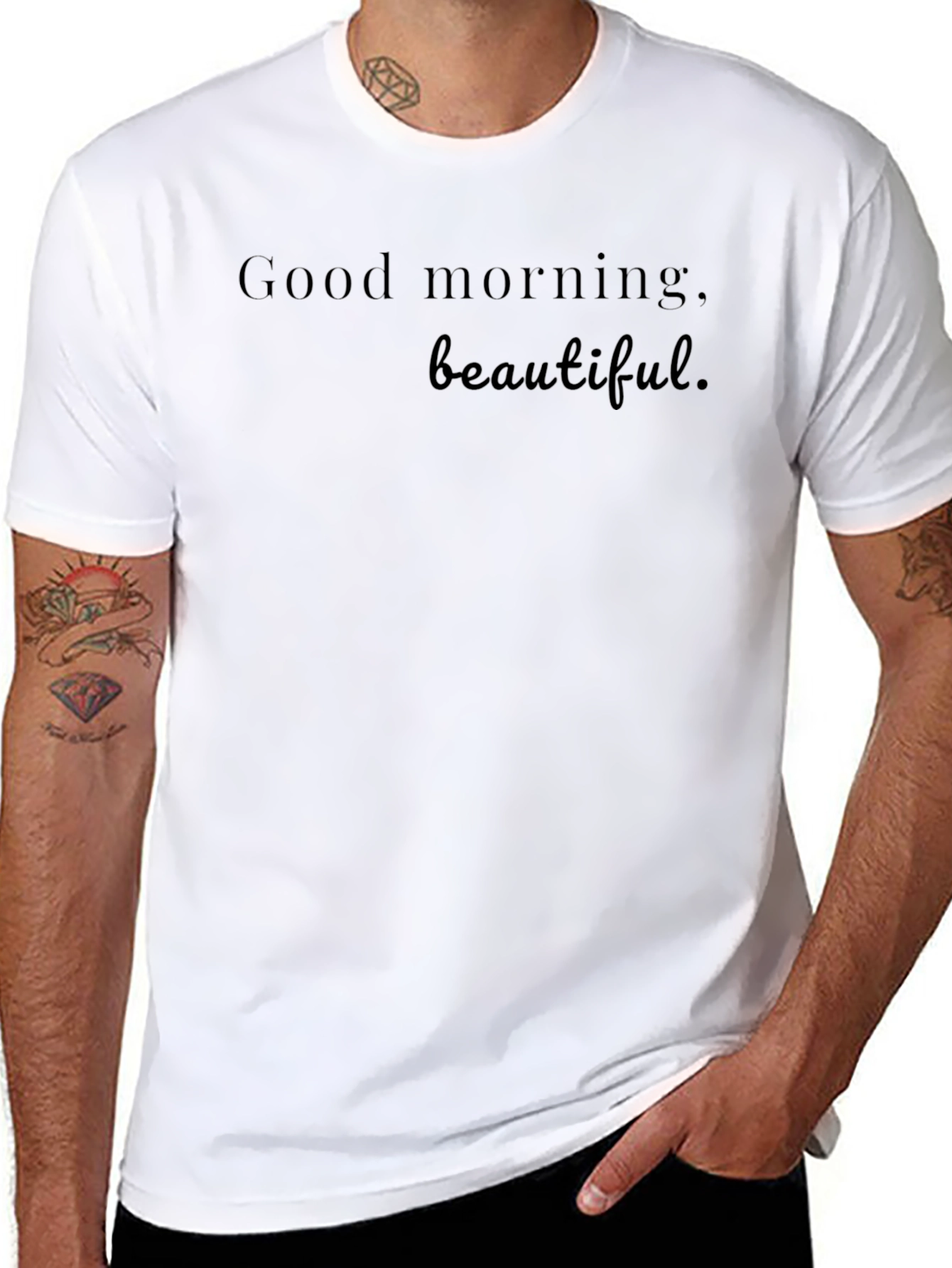 Good Morning Beautiful Black T-Shirt