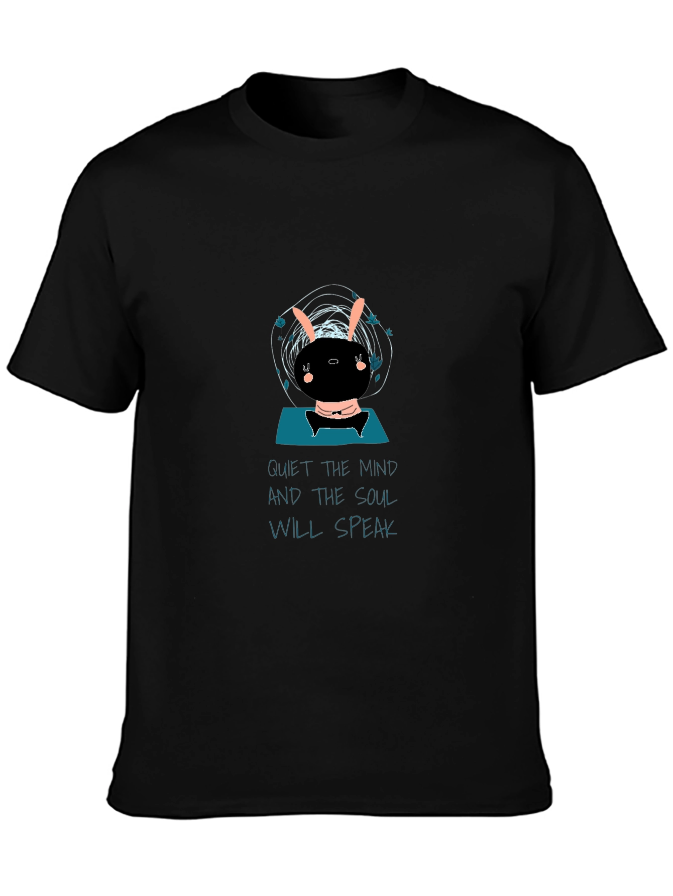 Quiet the Mind Graphic Black T-Shirt