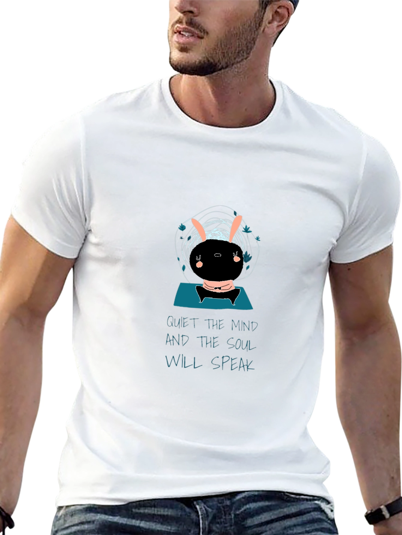 Quiet the Mind Graphic Black T-Shirt