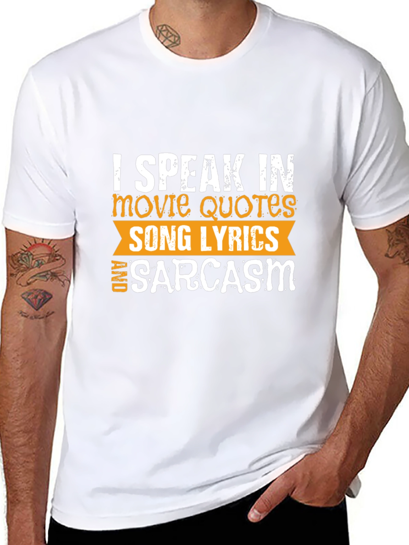 Movie Quotes Song Lyrics & Sarcasm Black T-Shirt