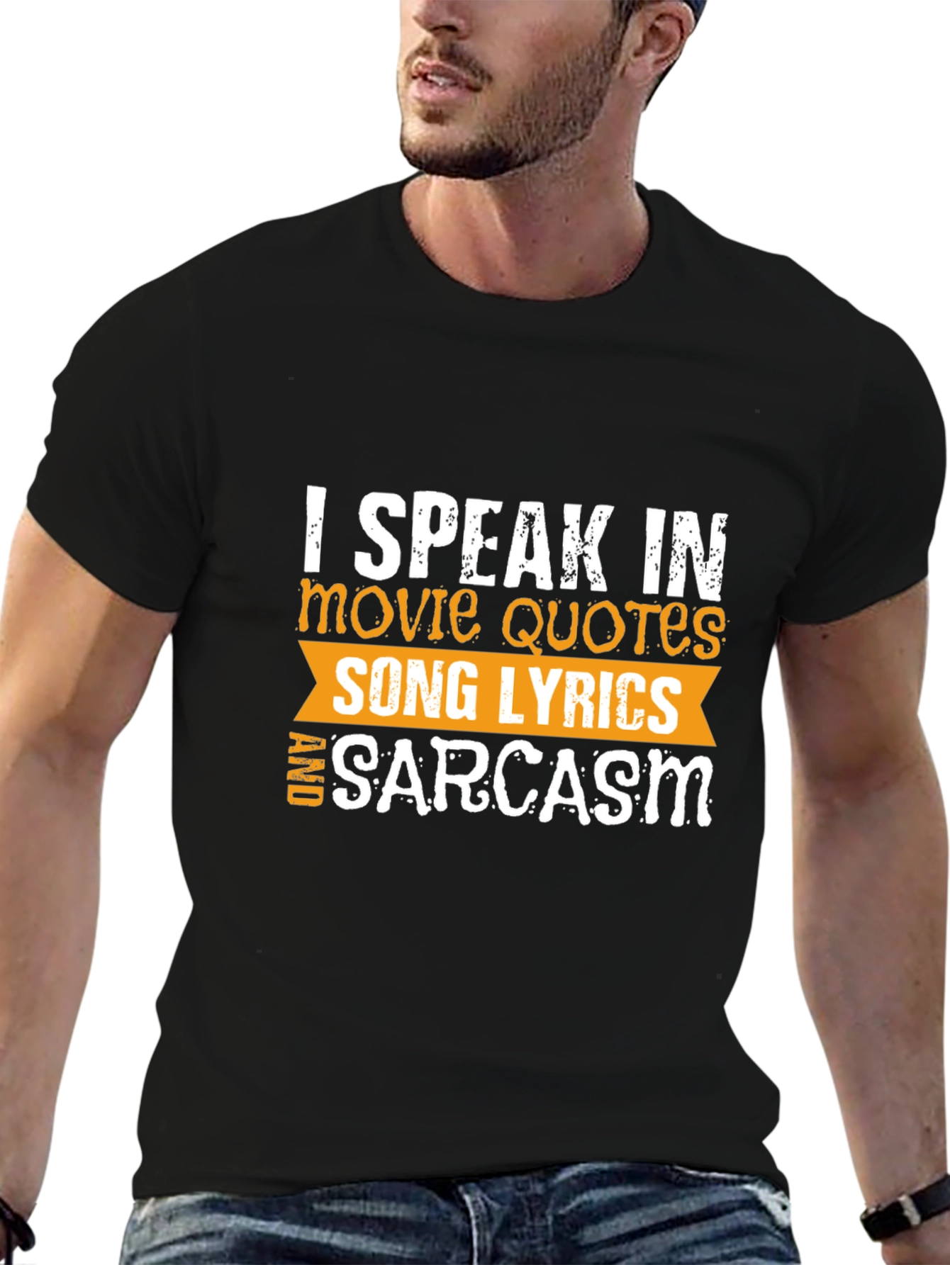 Movie Quotes Song Lyrics & Sarcasm Black T-Shirt