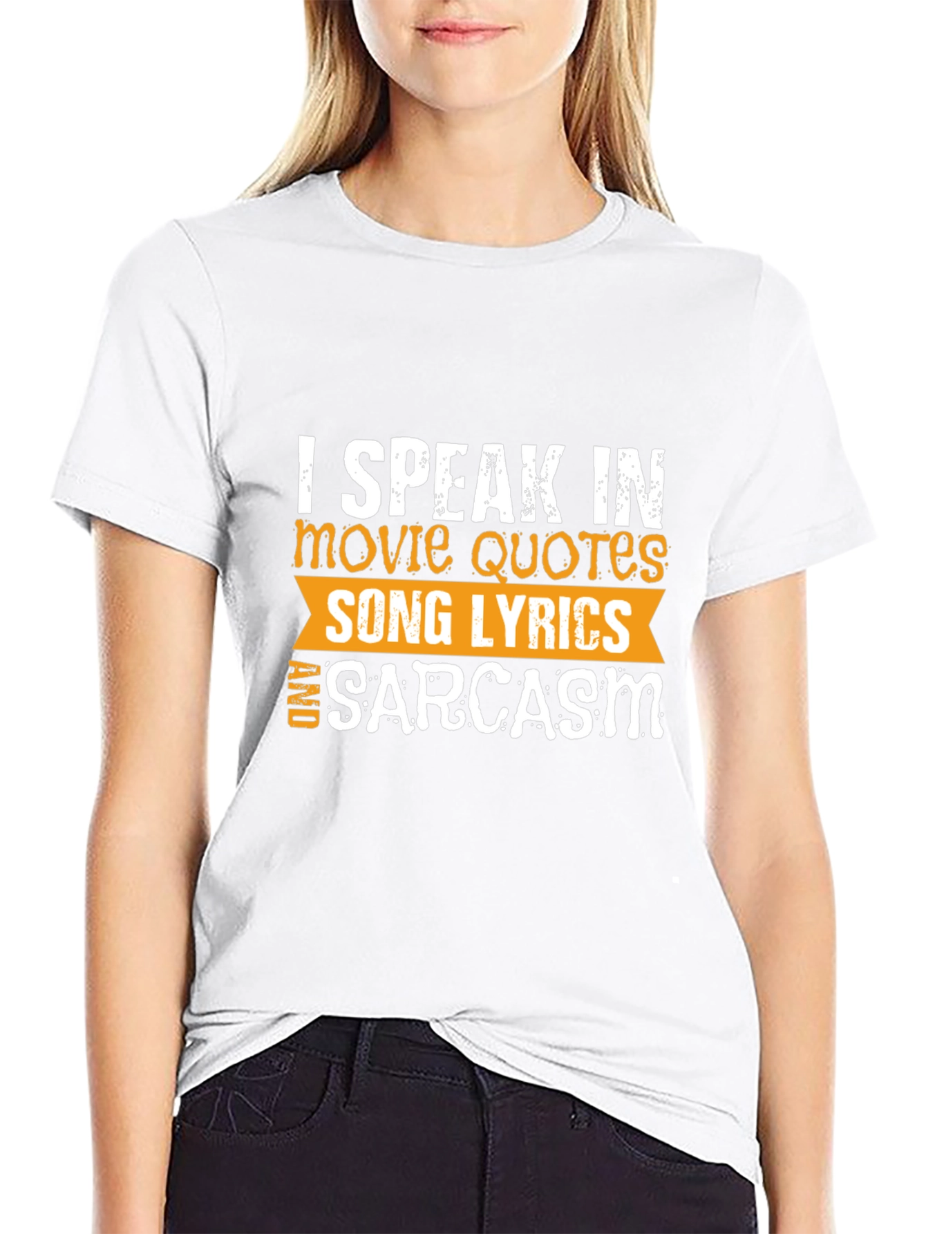 Movie Quotes Song Lyrics & Sarcasm Black T-Shirt