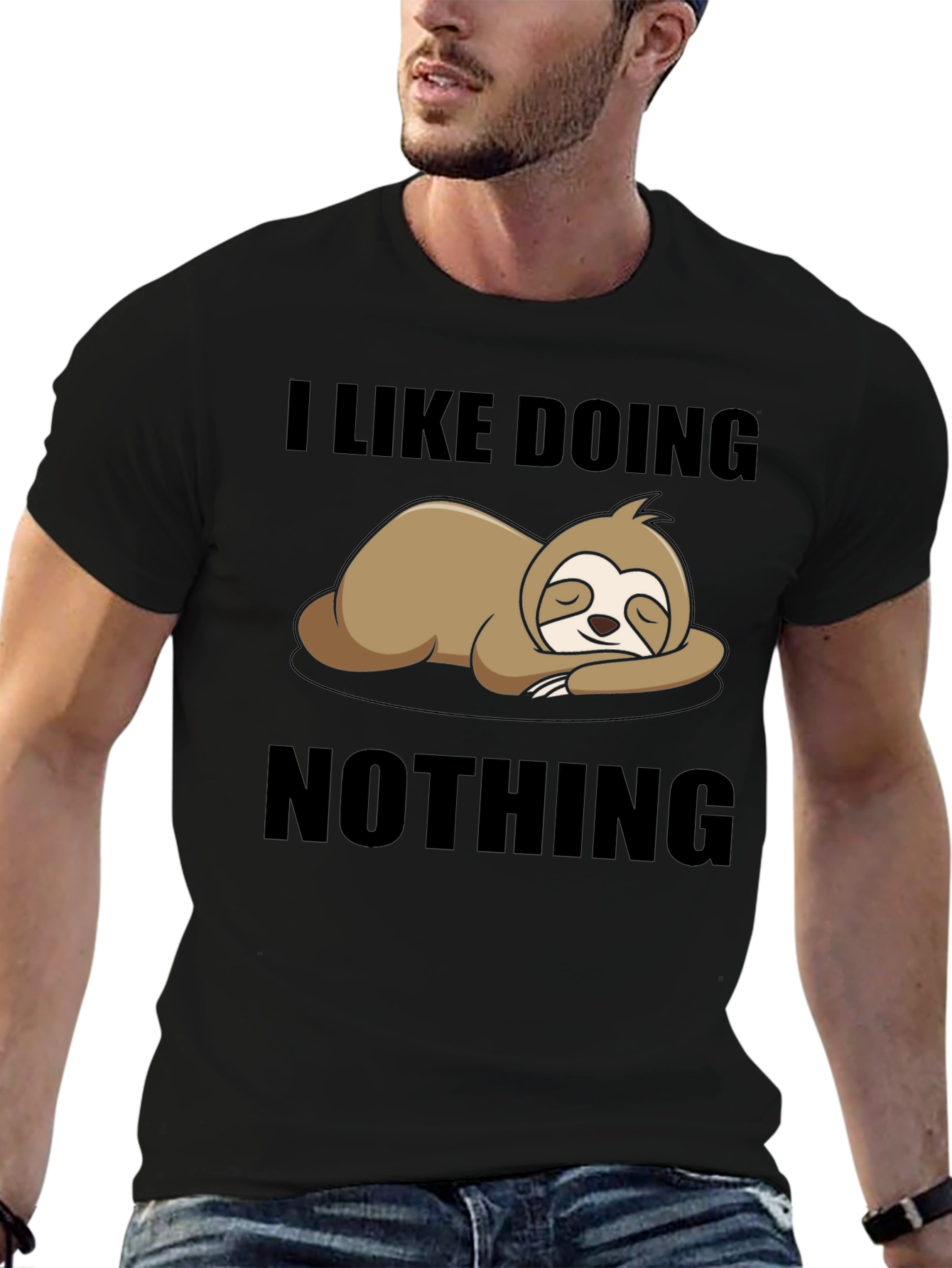 Lazy Sloth Tee: I Like Doing Nothing T-Shirt