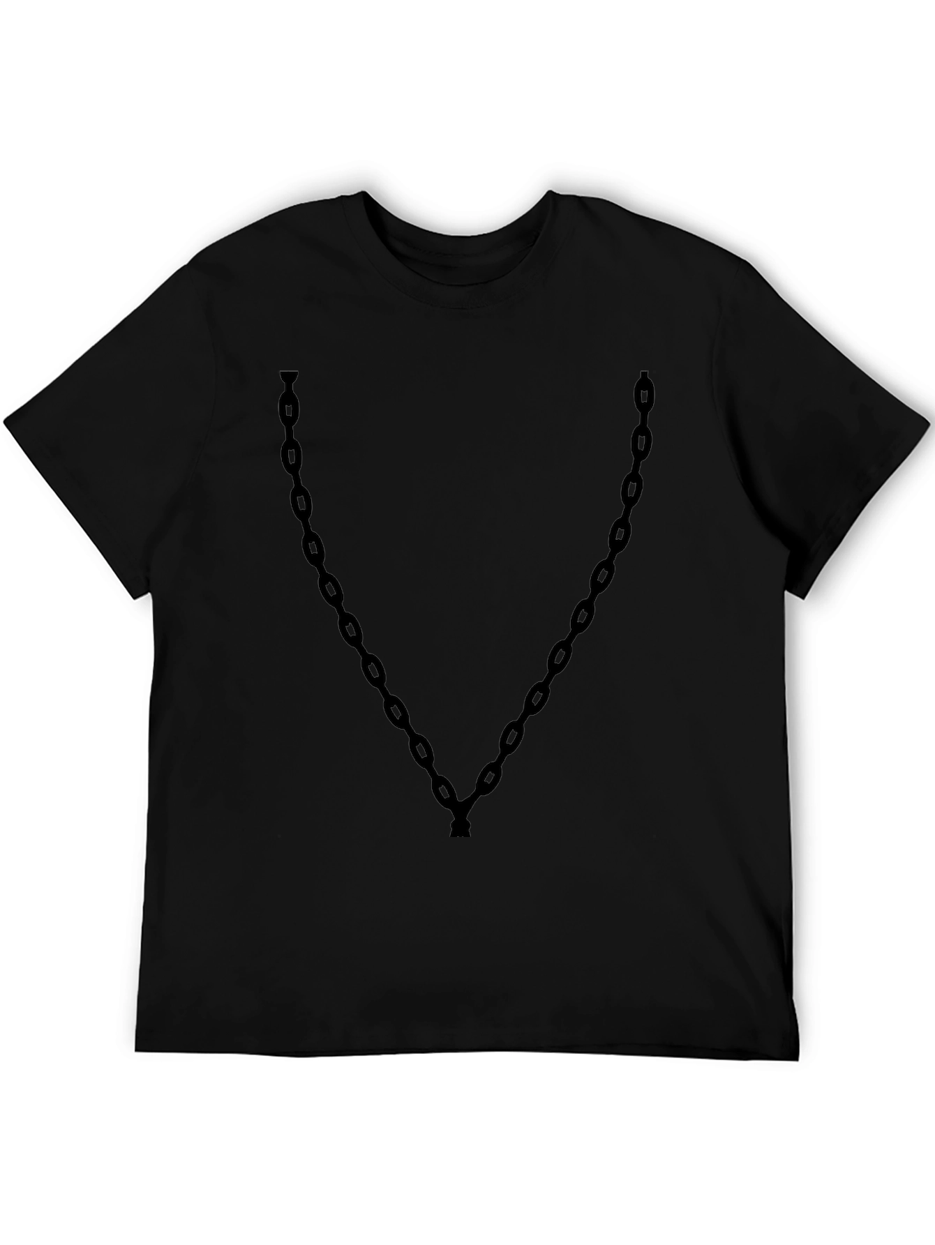 Mens Black Chain Graphic Tee