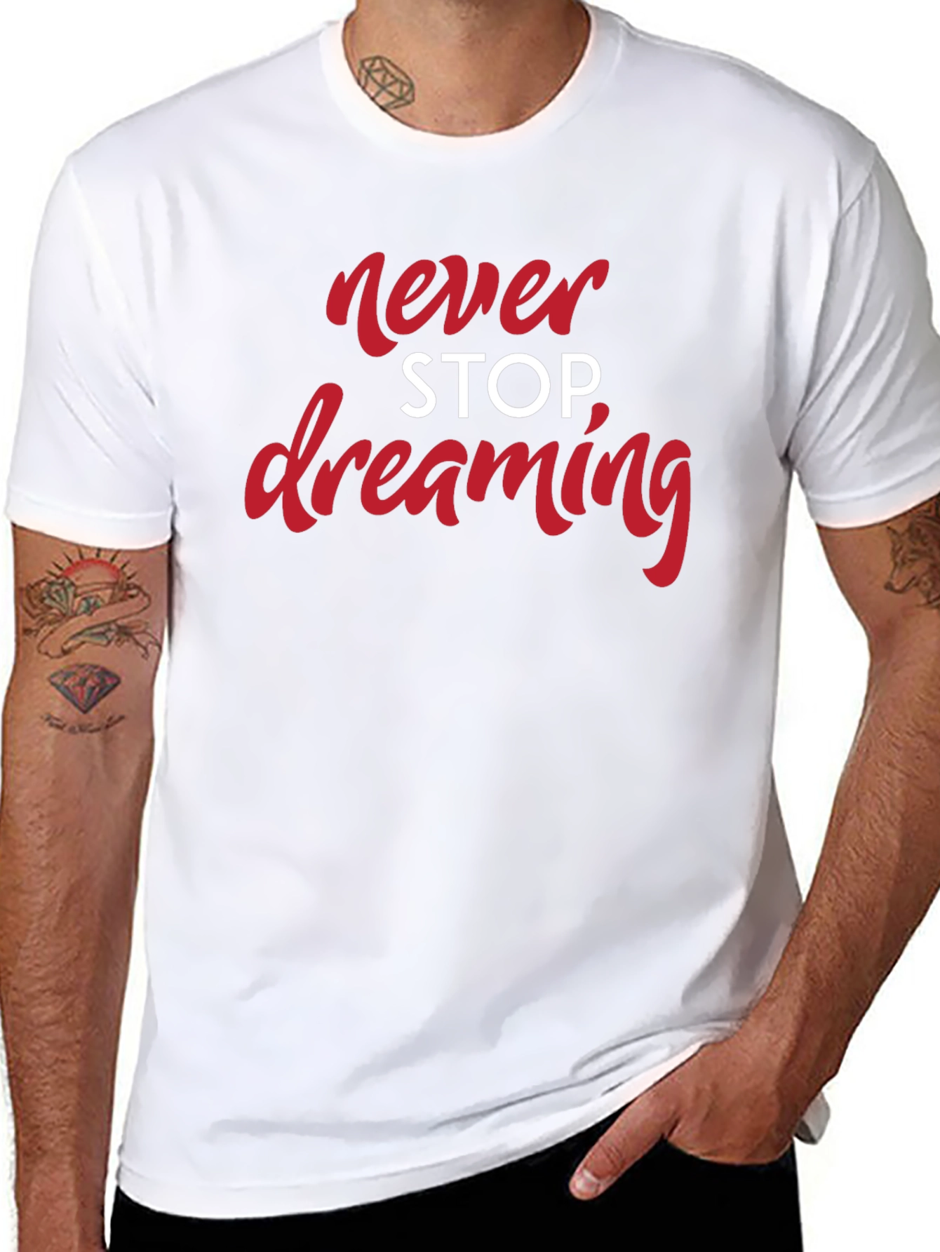 Never Stop Dreaming Black T-Shirt
