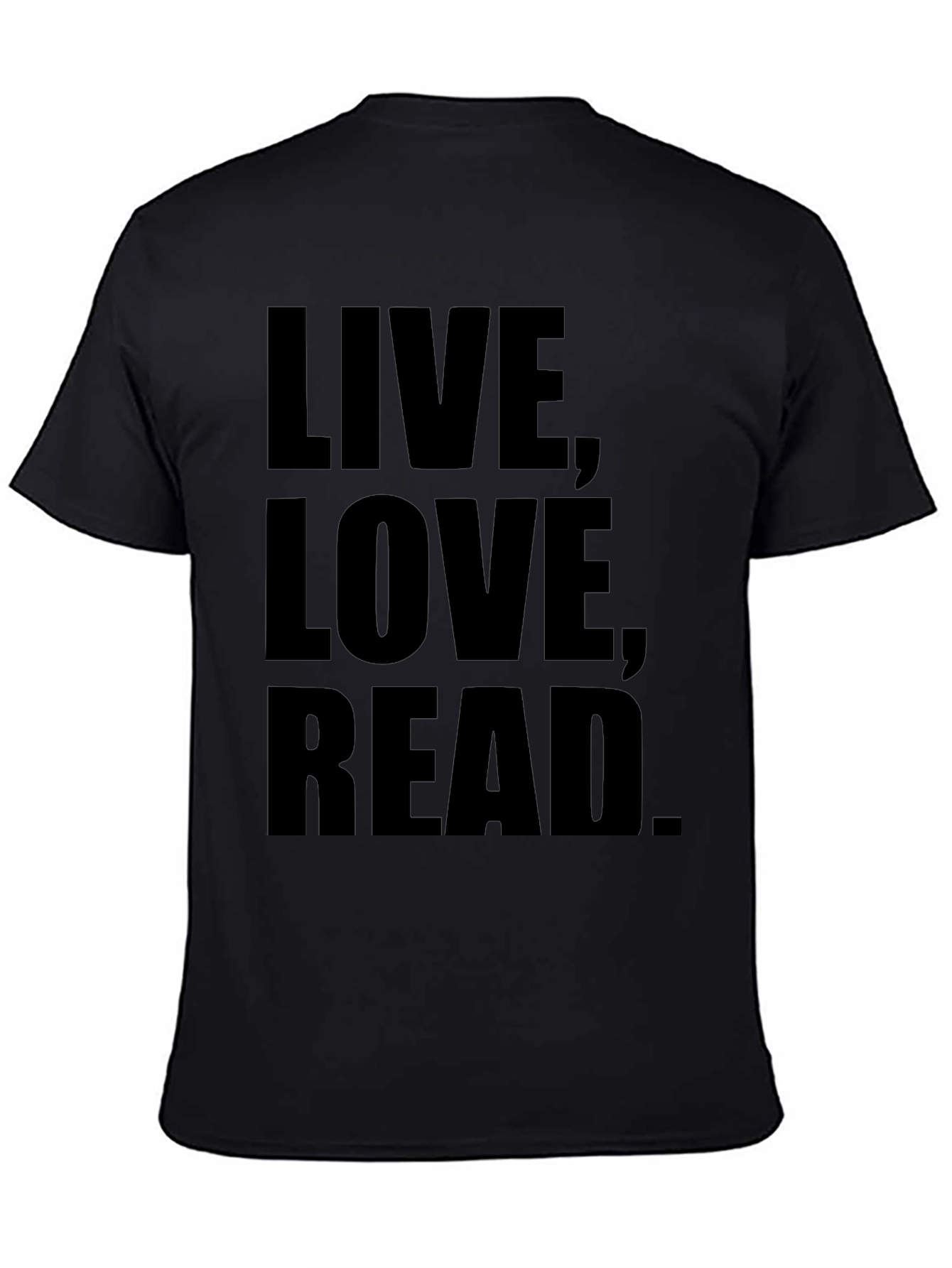 Live Love Read Black Graphic T-Shirt