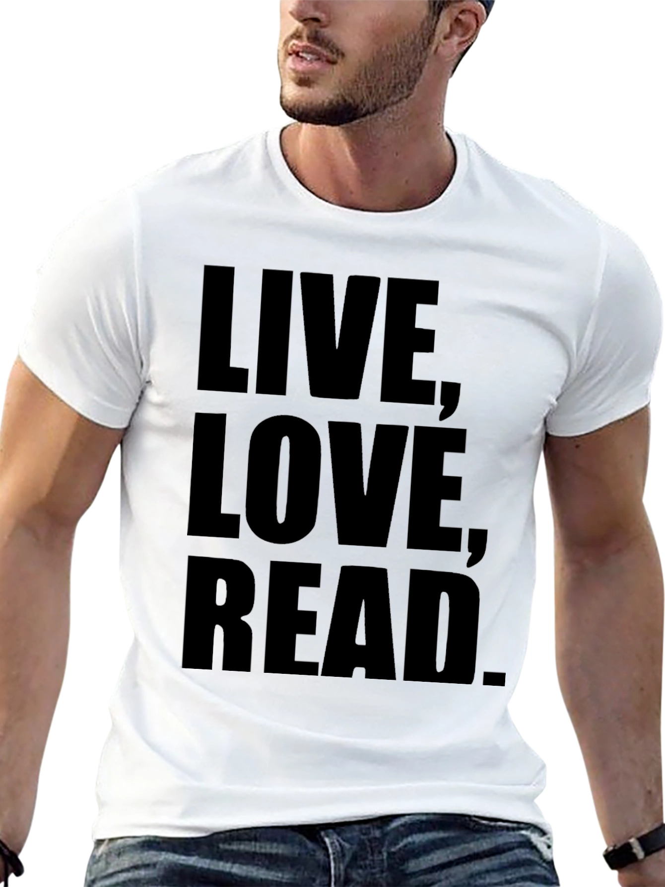 Live Love Read Black Graphic T-Shirt
