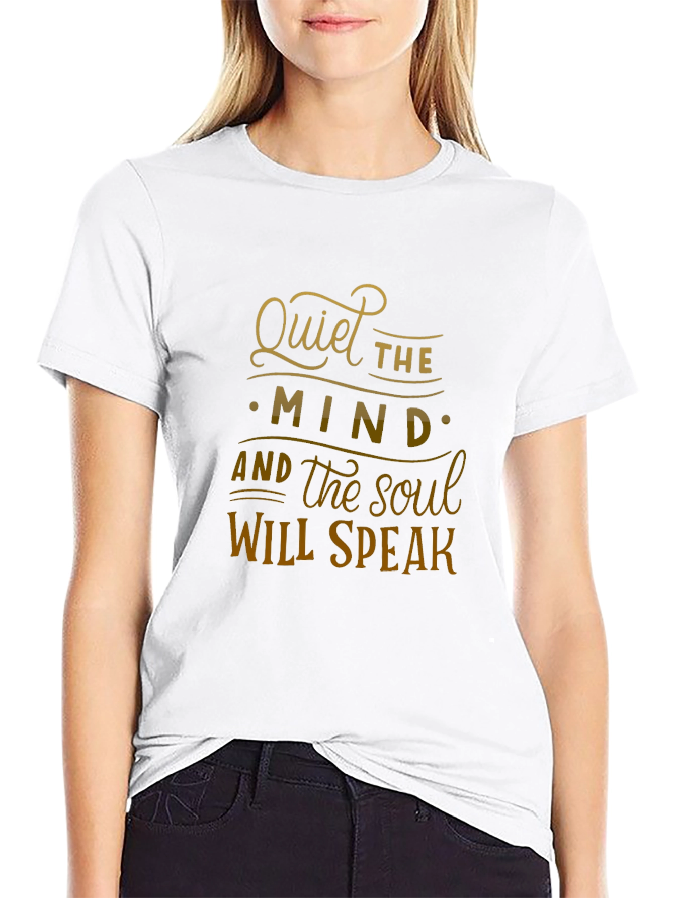 Quiet The Mind Graphic Tee - Black