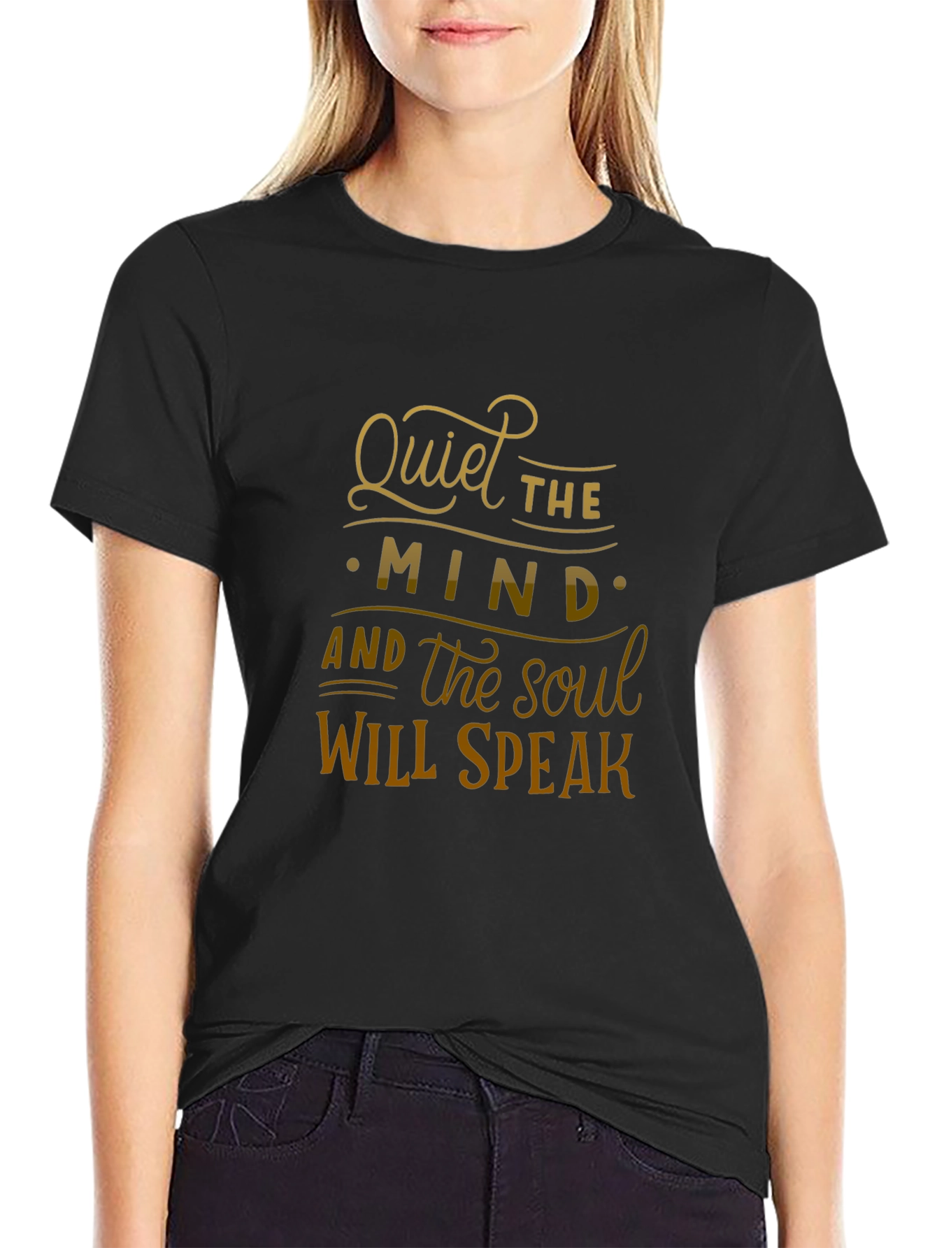 Quiet The Mind Graphic Tee - Black