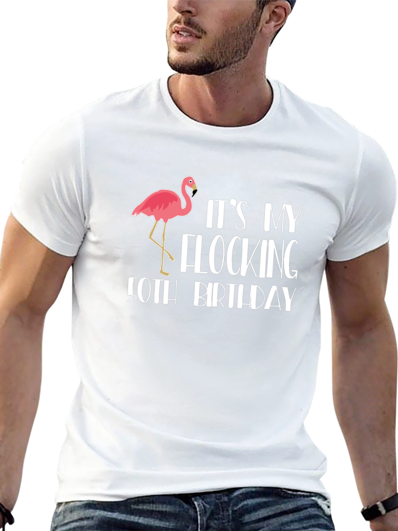 Funny Flocking 50th Birthday T-Shirt