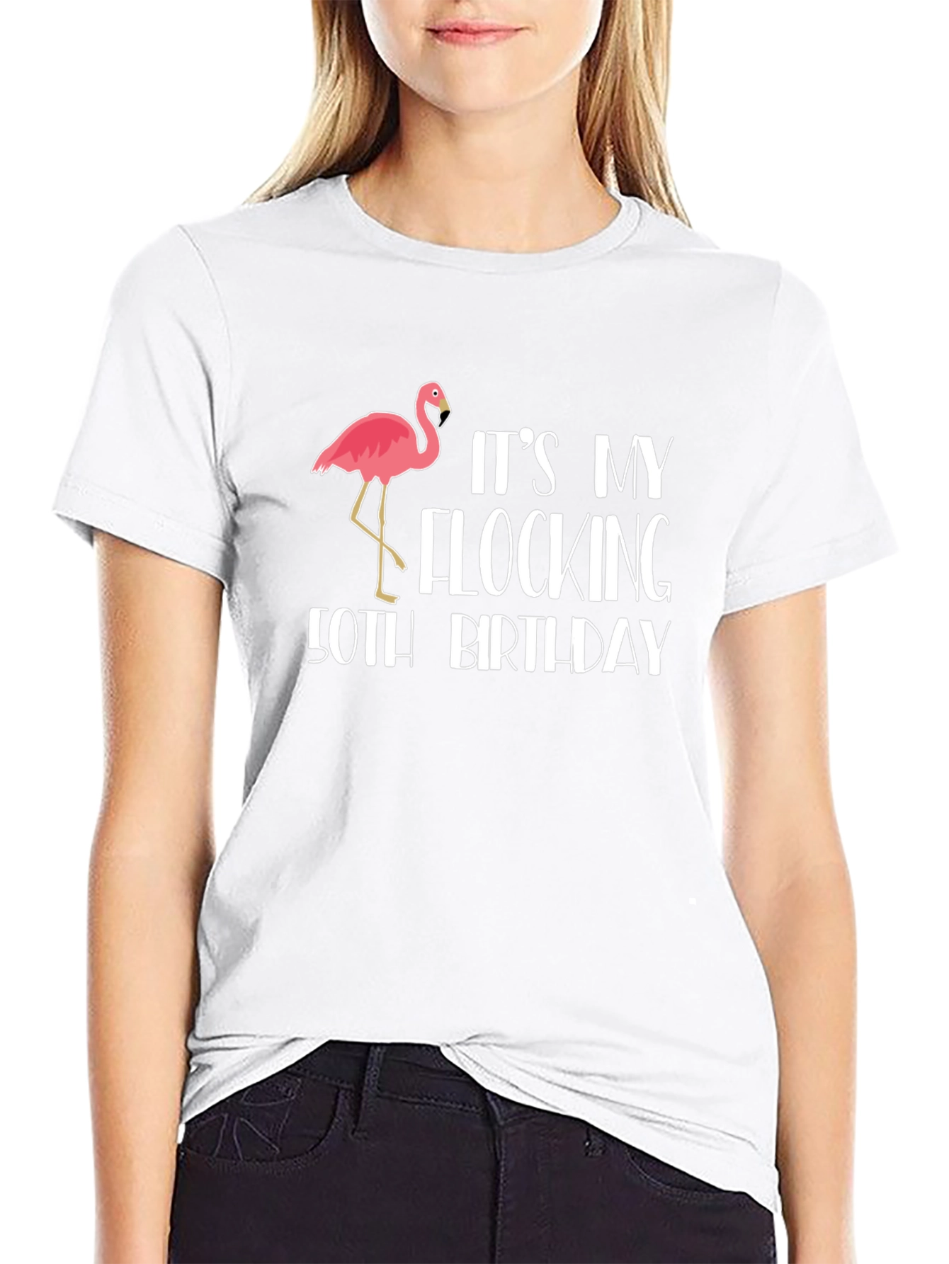 Funny Flocking 50th Birthday T-Shirt