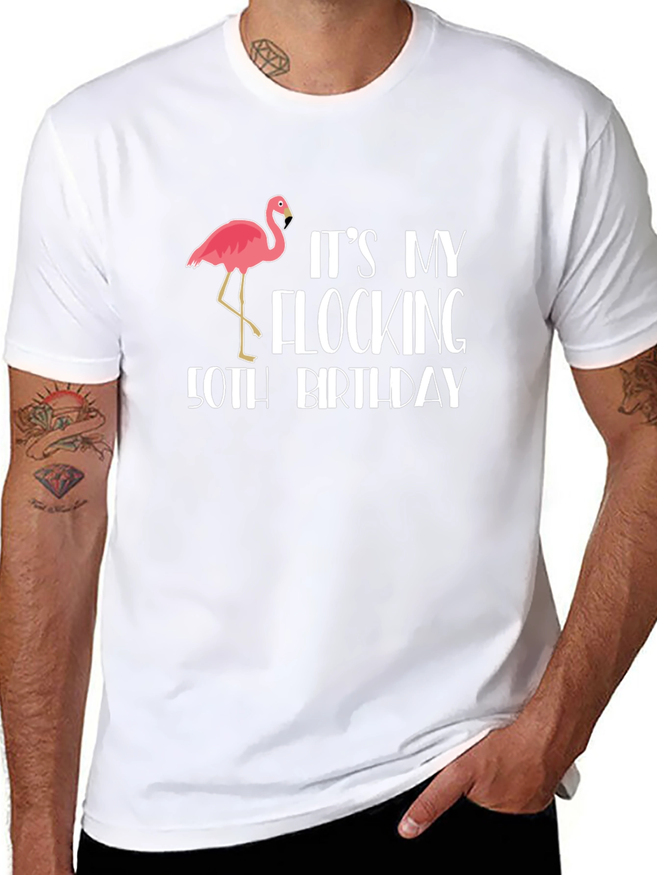 Funny Flocking 50th Birthday T-Shirt