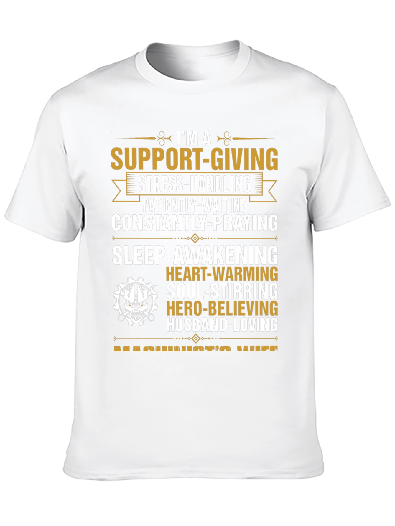 Support-Giving Machinists Wife Black Tee