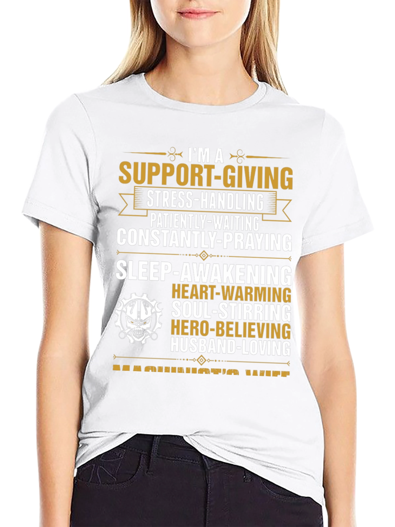 Support-Giving Machinists Wife Black Tee