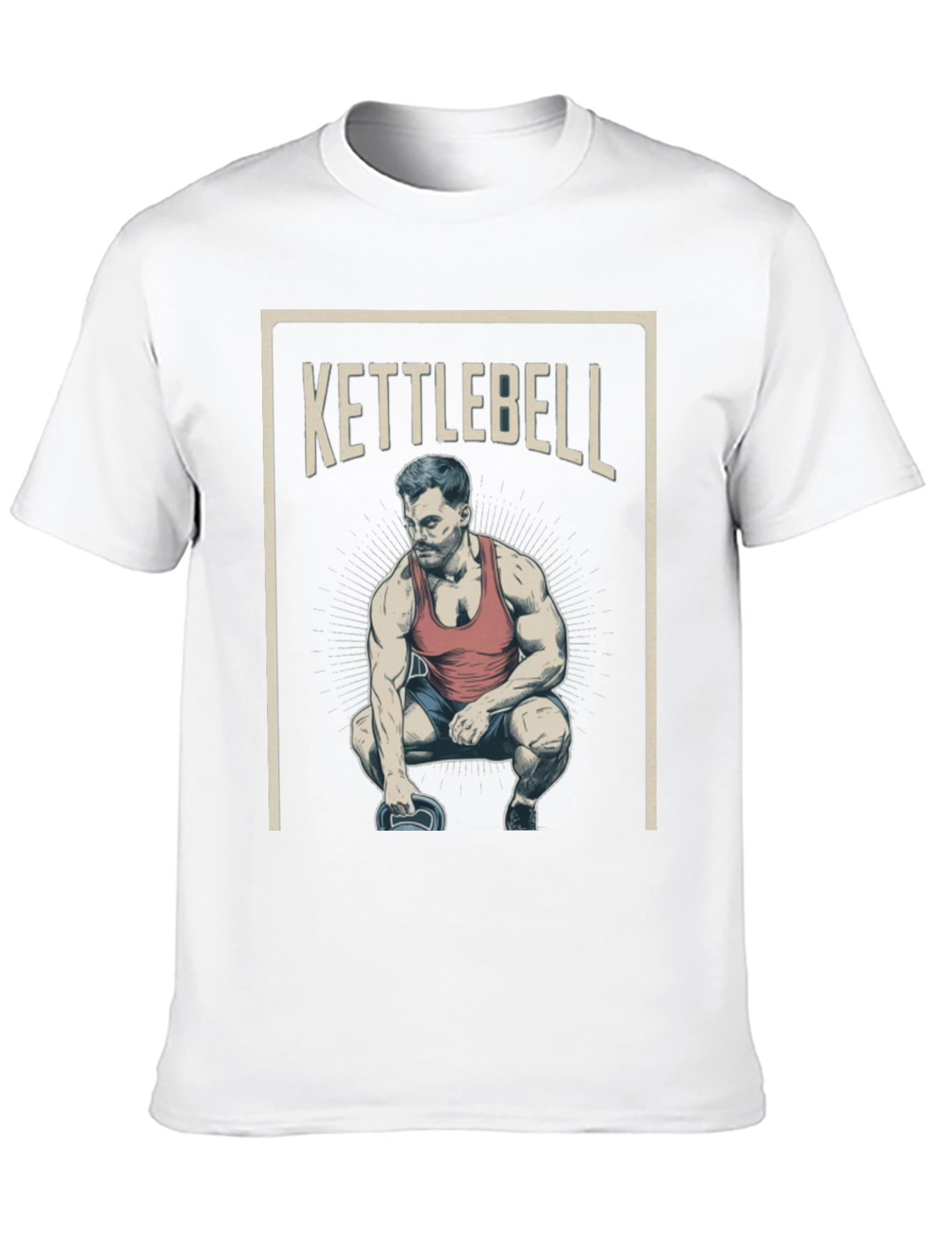 Kettlebell Squat Graphic T-Shirt - Workout Gym Tee