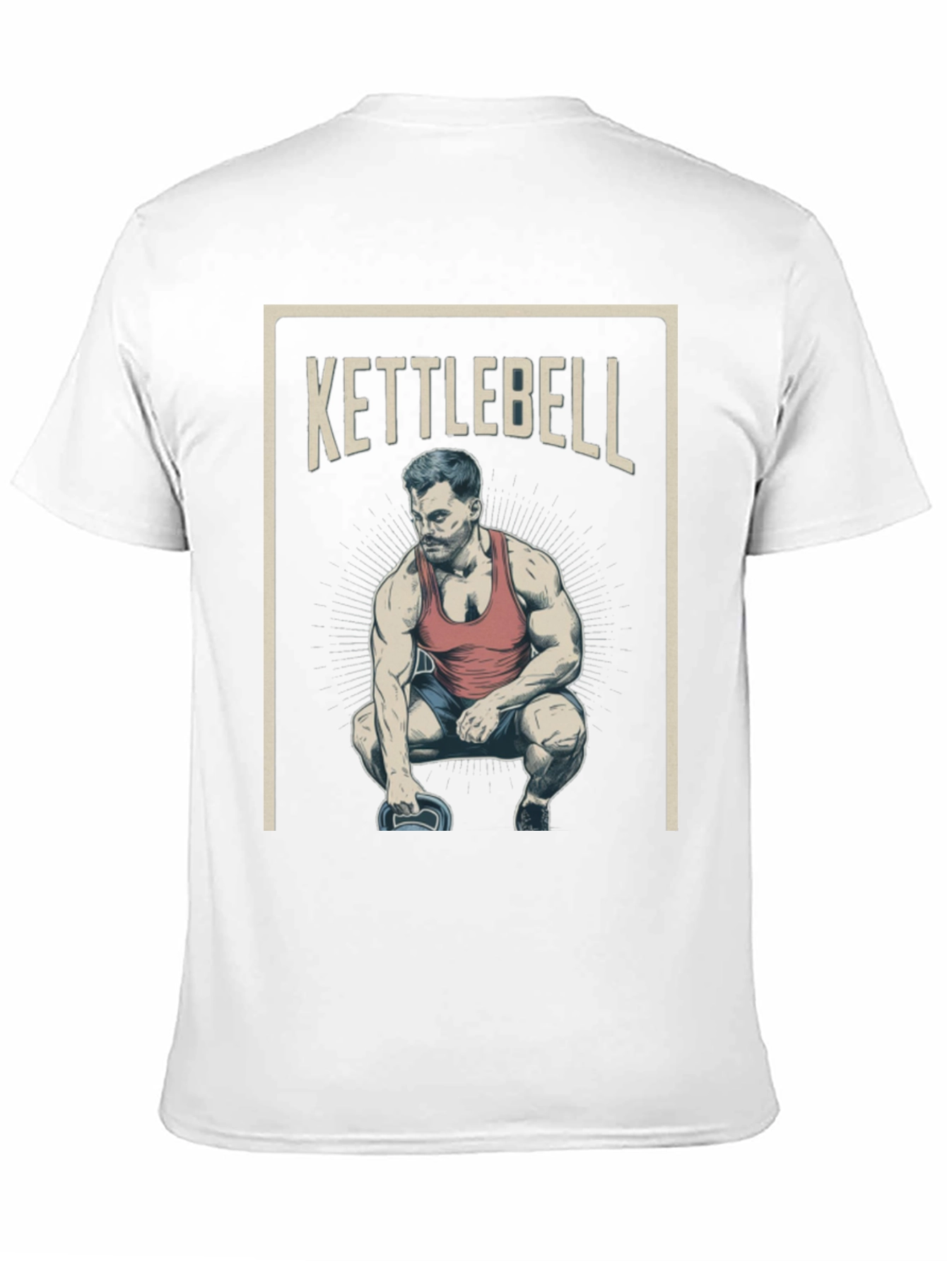 Kettlebell Squat Graphic T-Shirt - Workout Gym Tee