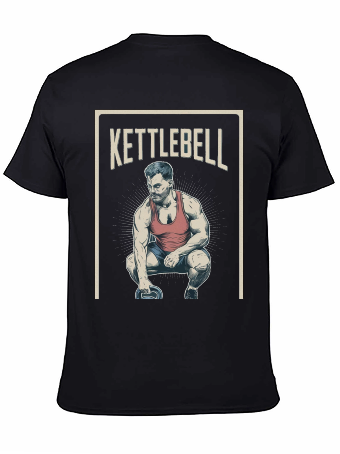 Kettlebell Squat Graphic T-Shirt - Workout Gym Tee