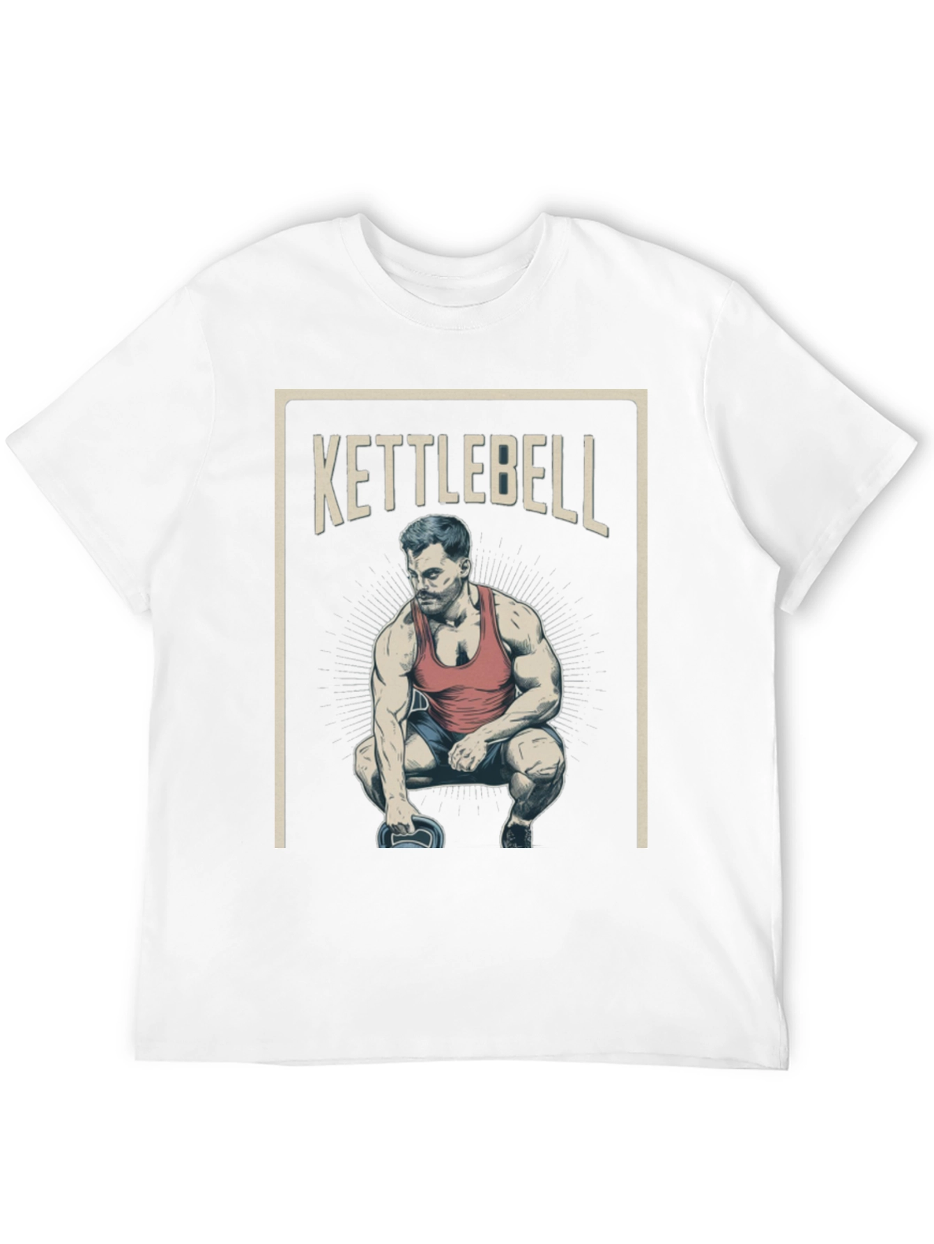 Kettlebell Squat Graphic T-Shirt - Workout Gym Tee