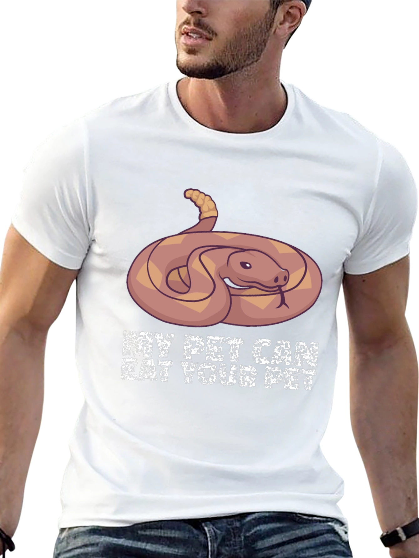 My Pet Can Eat Your Pet Snake Graphic T-Shirt